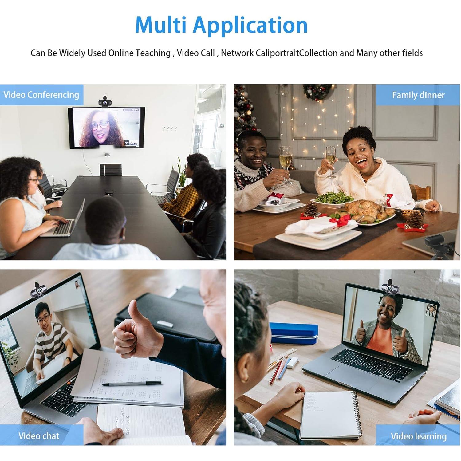 Cámara Web HD 1080P YOUPECK con Micrófono y Lente Gran Angular