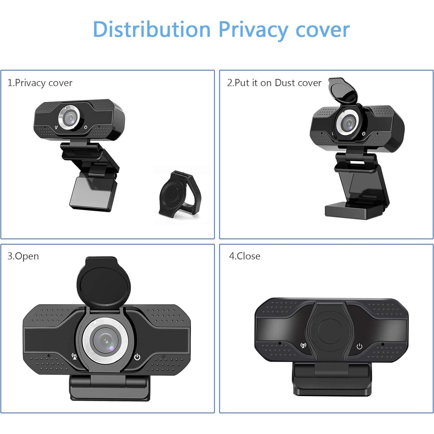 Cámara Web HD 1080P YOUPECK con Micrófono y Lente Gran Angular