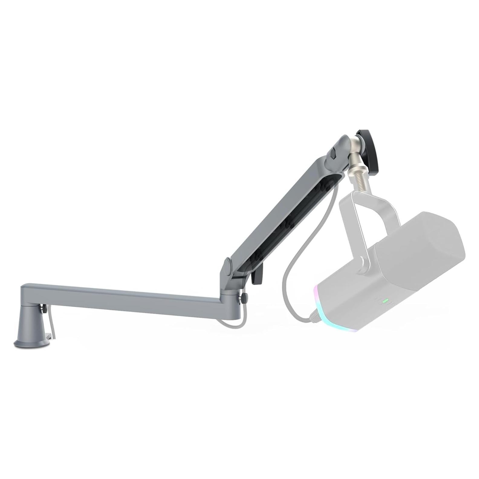 Brazo de Micrófono Ajustable AS17-GRIS para Blue Yeti y Shure