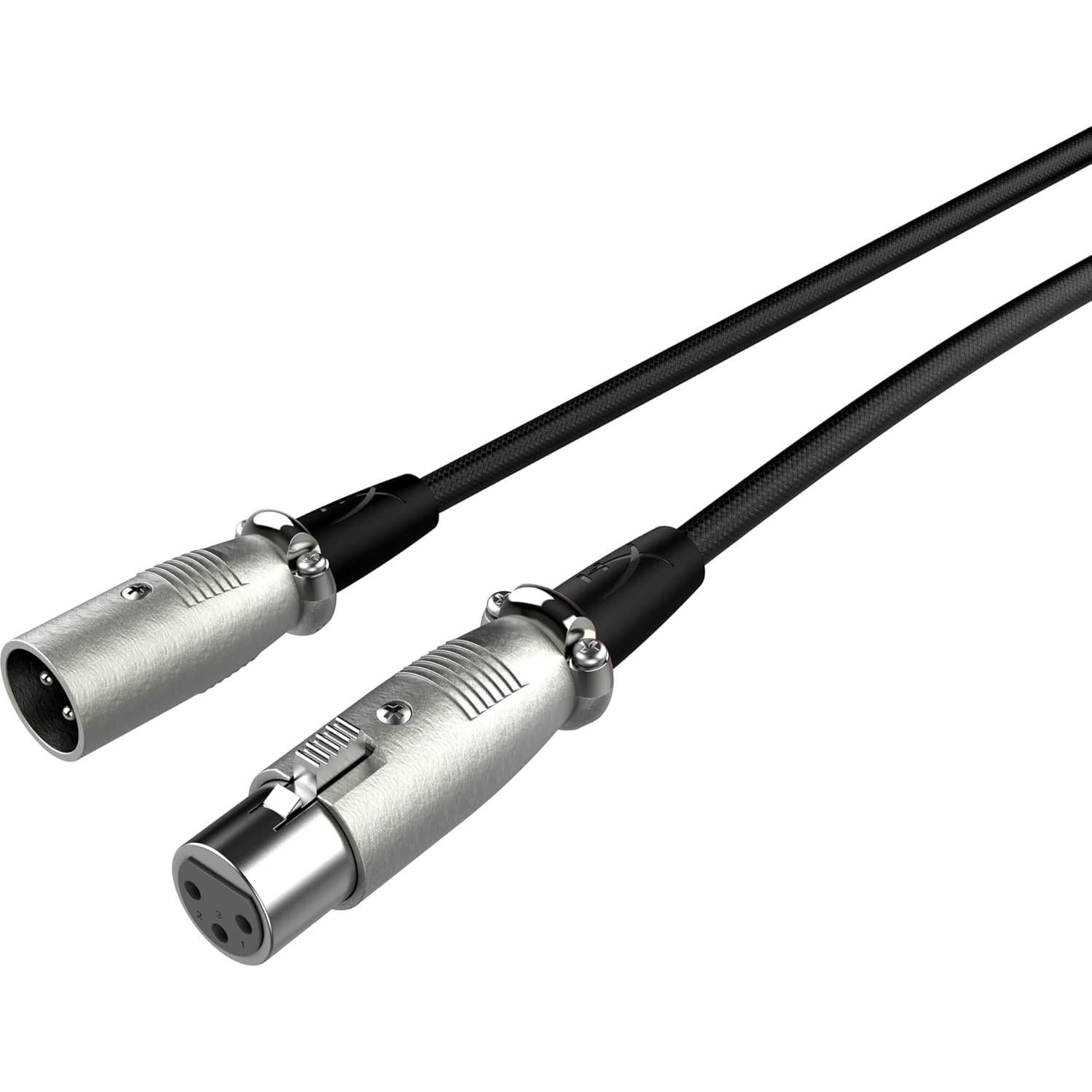 Cable XLR HyperX 3 Metros Macho a Hembra - Negro