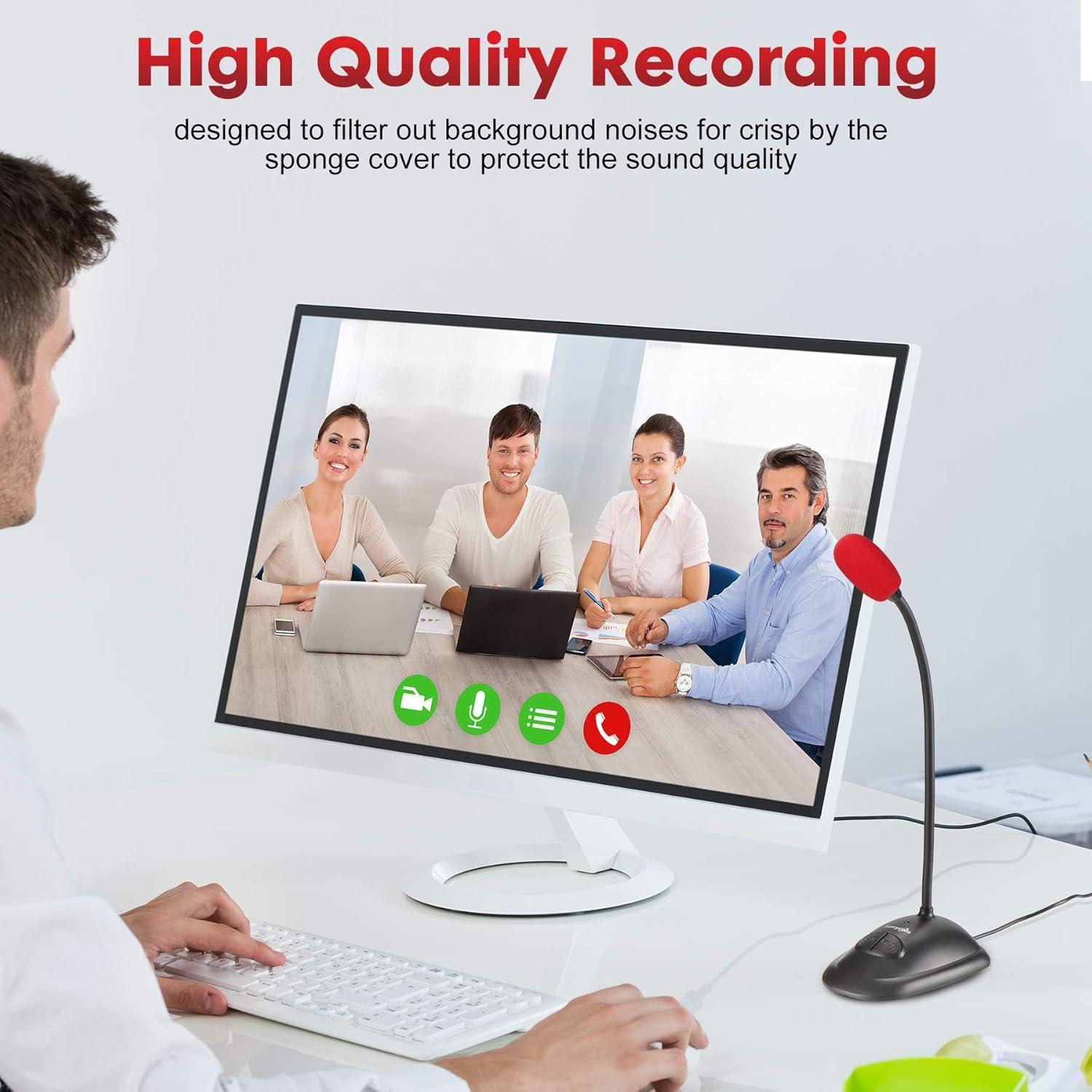 Micrófono USB Condensador Cardioide Perrycom MSD6 1.83m