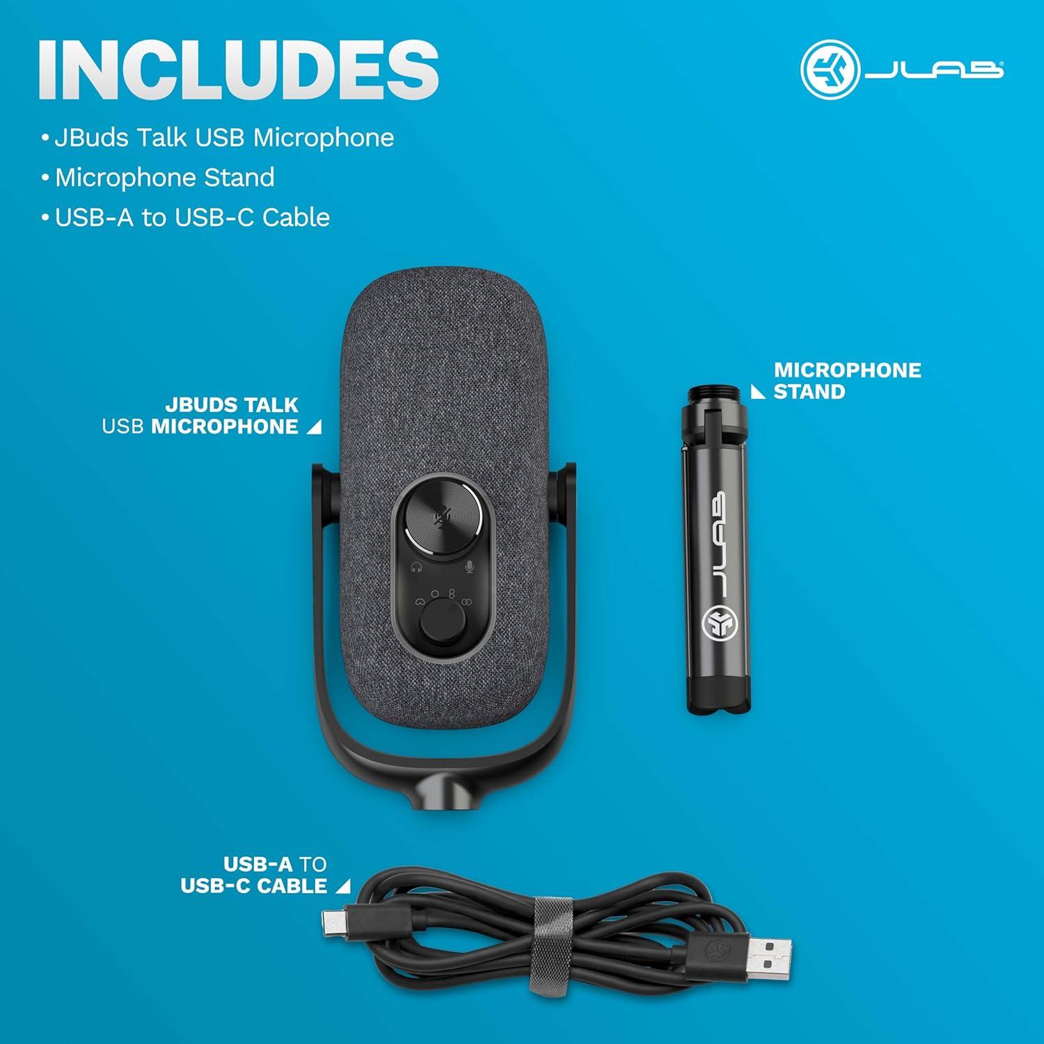 Micrófono USB JLab JBuds Talk para Juegos y Streaming 96kHz