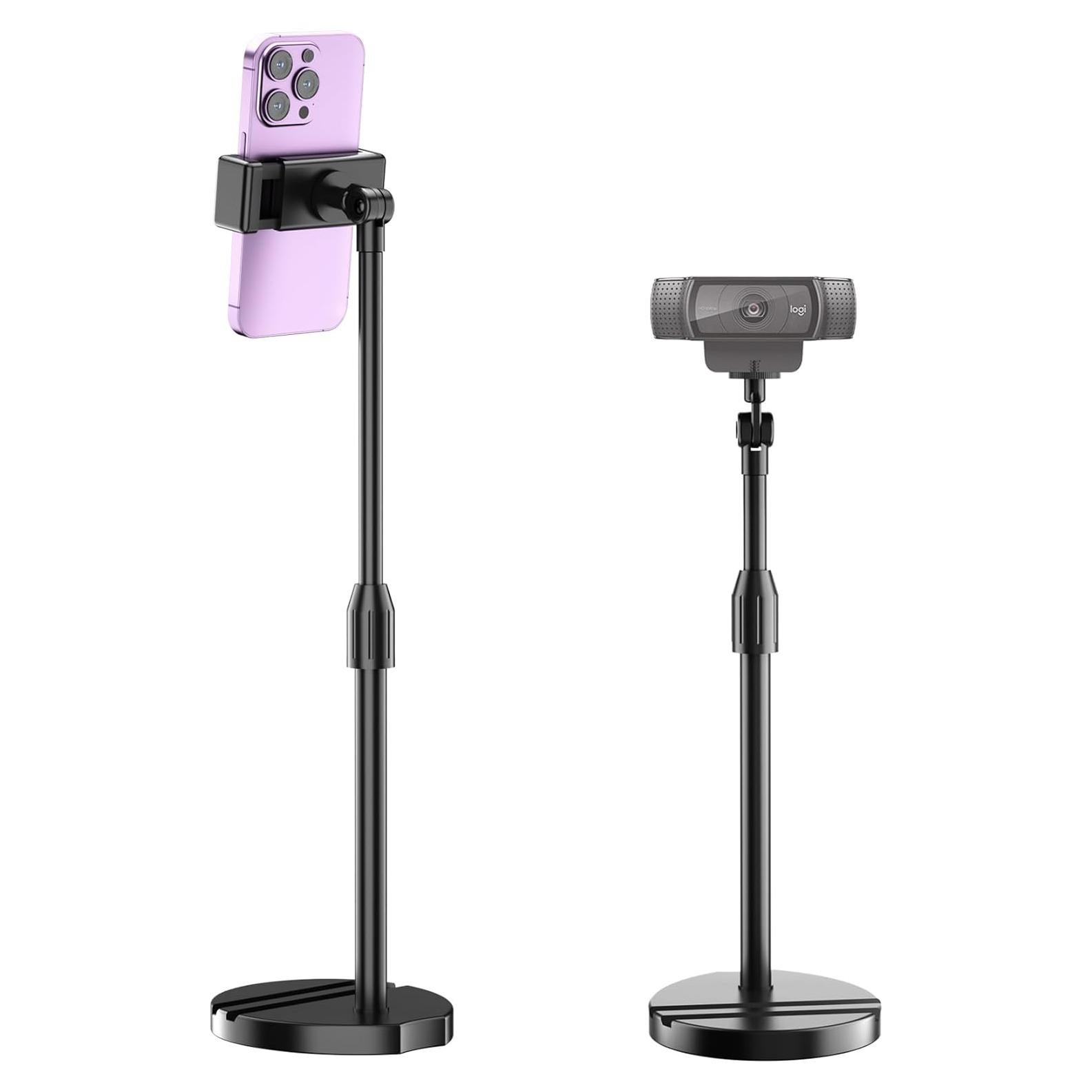 Soporte de trípode telescópico LenTok para webcam y teléfono