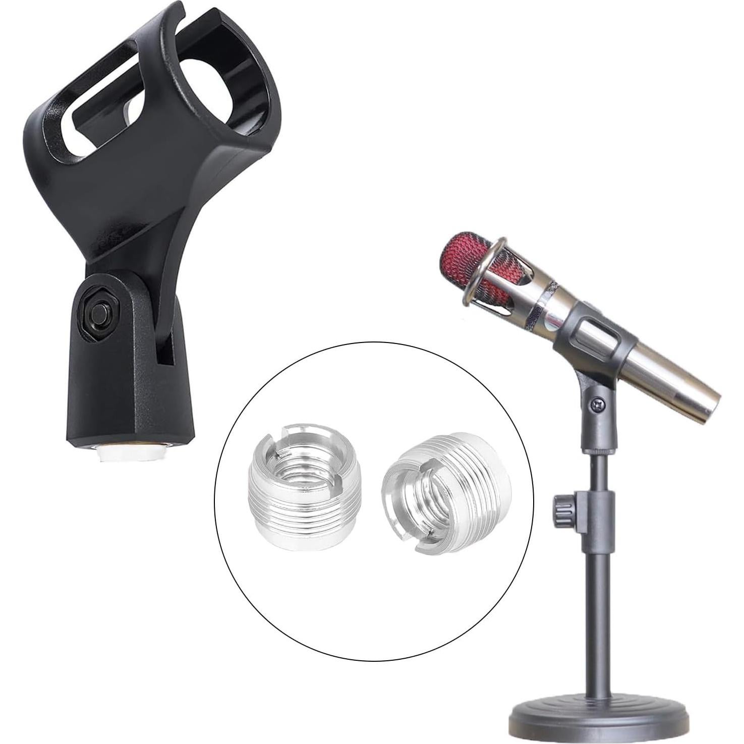 Adaptador Tornillo Micrófono 6 Pcs Plata 3/8" a 5/8"