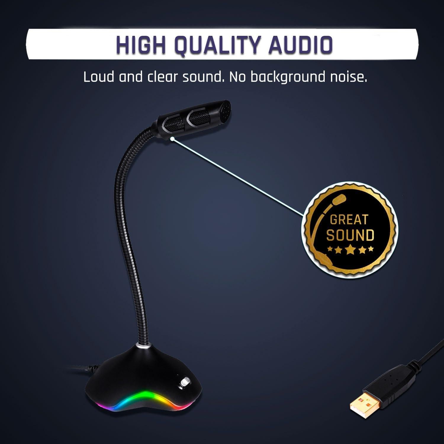 Micrófono USB KLIM Rhapsody para PC y PS4 - Alta Calidad de Sonido