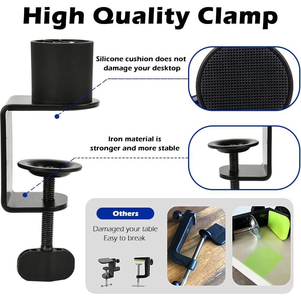 Soporte de Micrófono BOMGE Ajustable 800mm Negro para Streaming