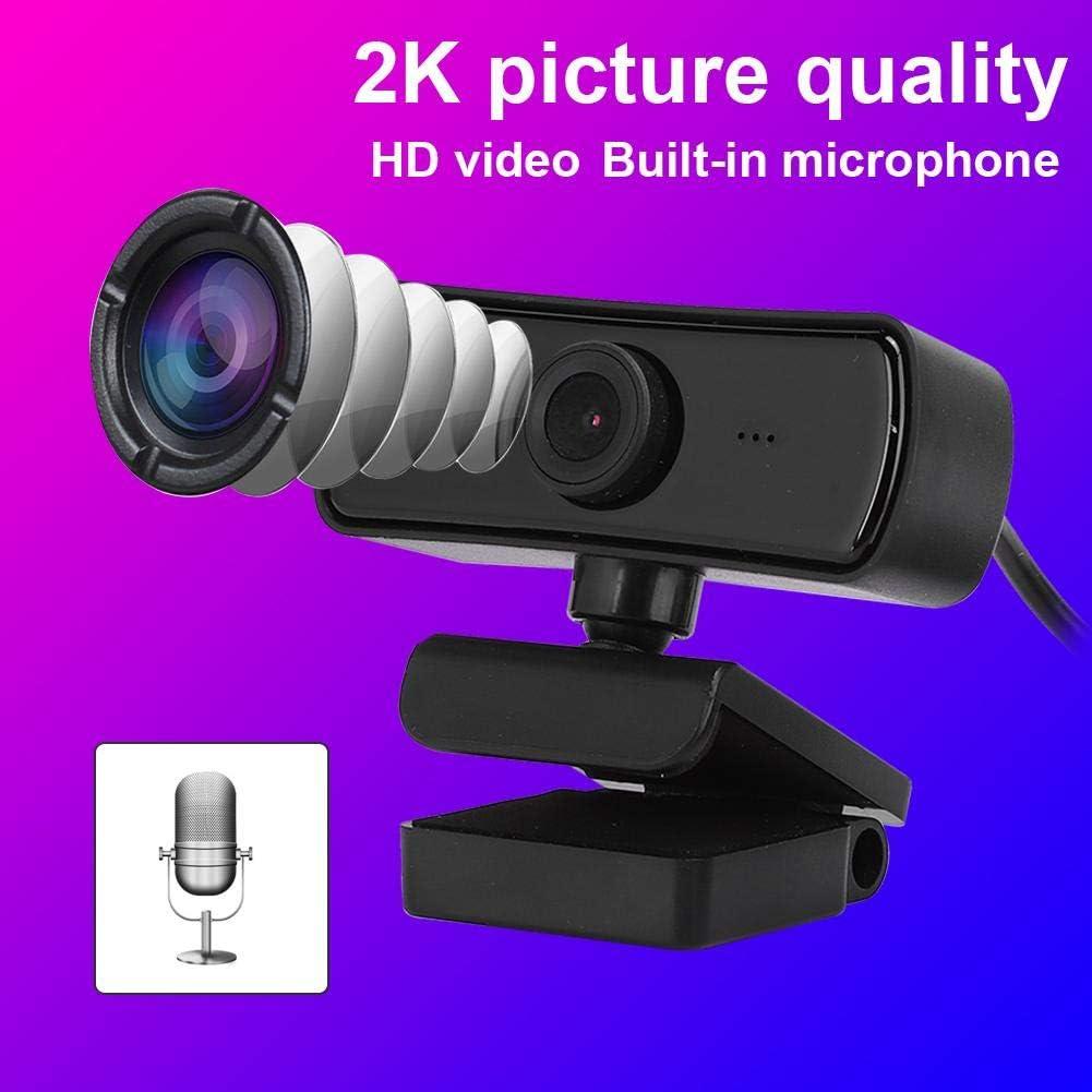 4K USB Webcam with Microphone, 360 Rotation, AutoFocus for Zoom/Skype/, Recording, Conferencing