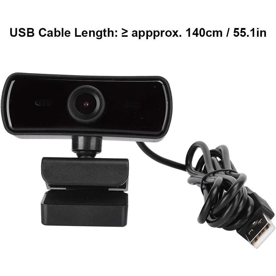 4K USB Webcam with Microphone, 360 Rotation, AutoFocus for Zoom/Skype/, Recording, Conferencing