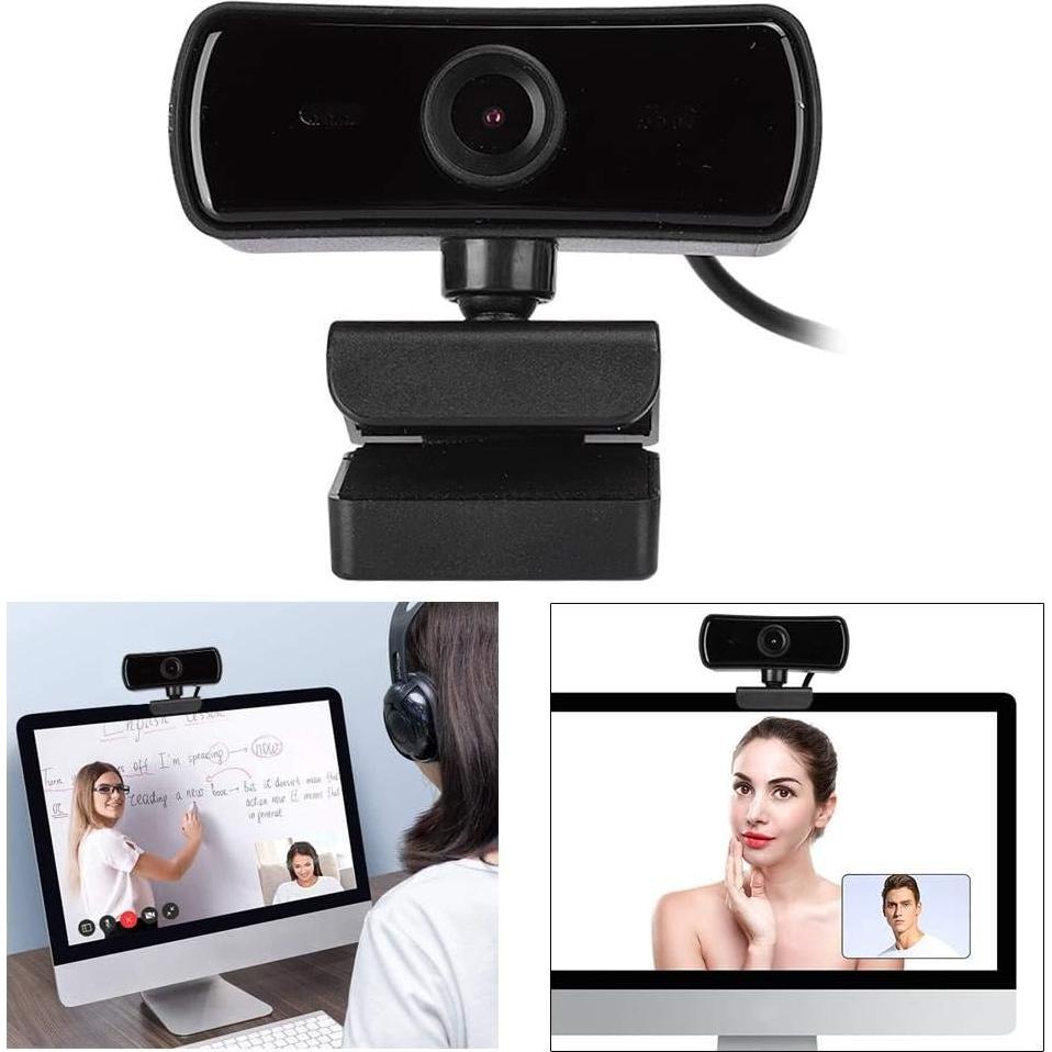 4K USB Webcam with Microphone, 360 Rotation, AutoFocus for Zoom/Skype/, Recording, Conferencing