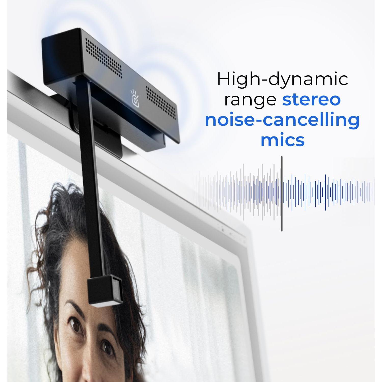 Webcam 4K iContact con Micrófono y Luz LED - USB-C