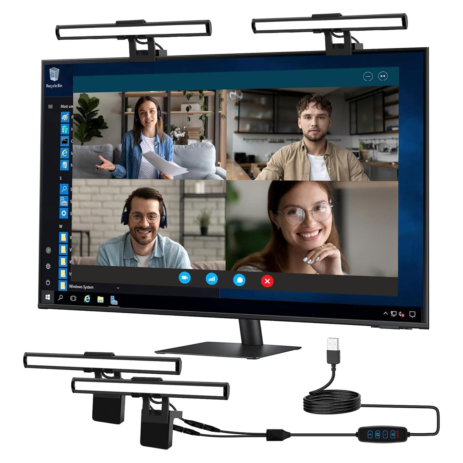 Luz LED para Videoconferencias Yeenhoopy R11, 3 Modos Ajustables