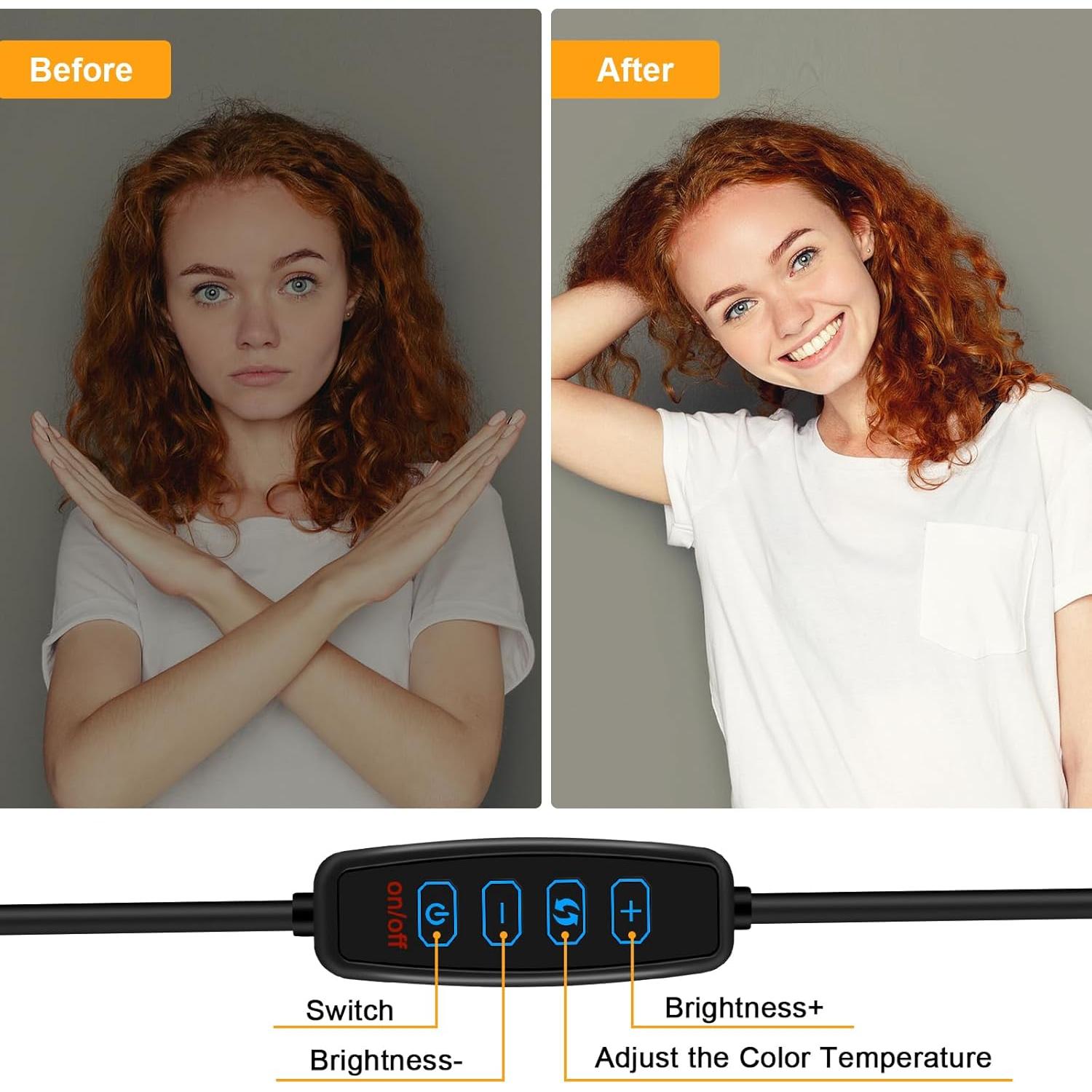 Luz LED para Videoconferencias Yeenhoopy R11, 3 Modos Ajustables