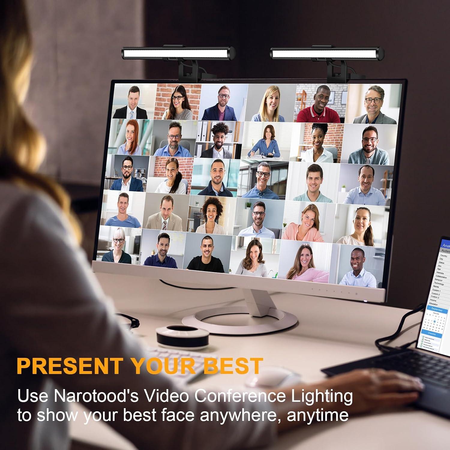 Luz LED para Videoconferencias Yeenhoopy R11, 3 Modos Ajustables