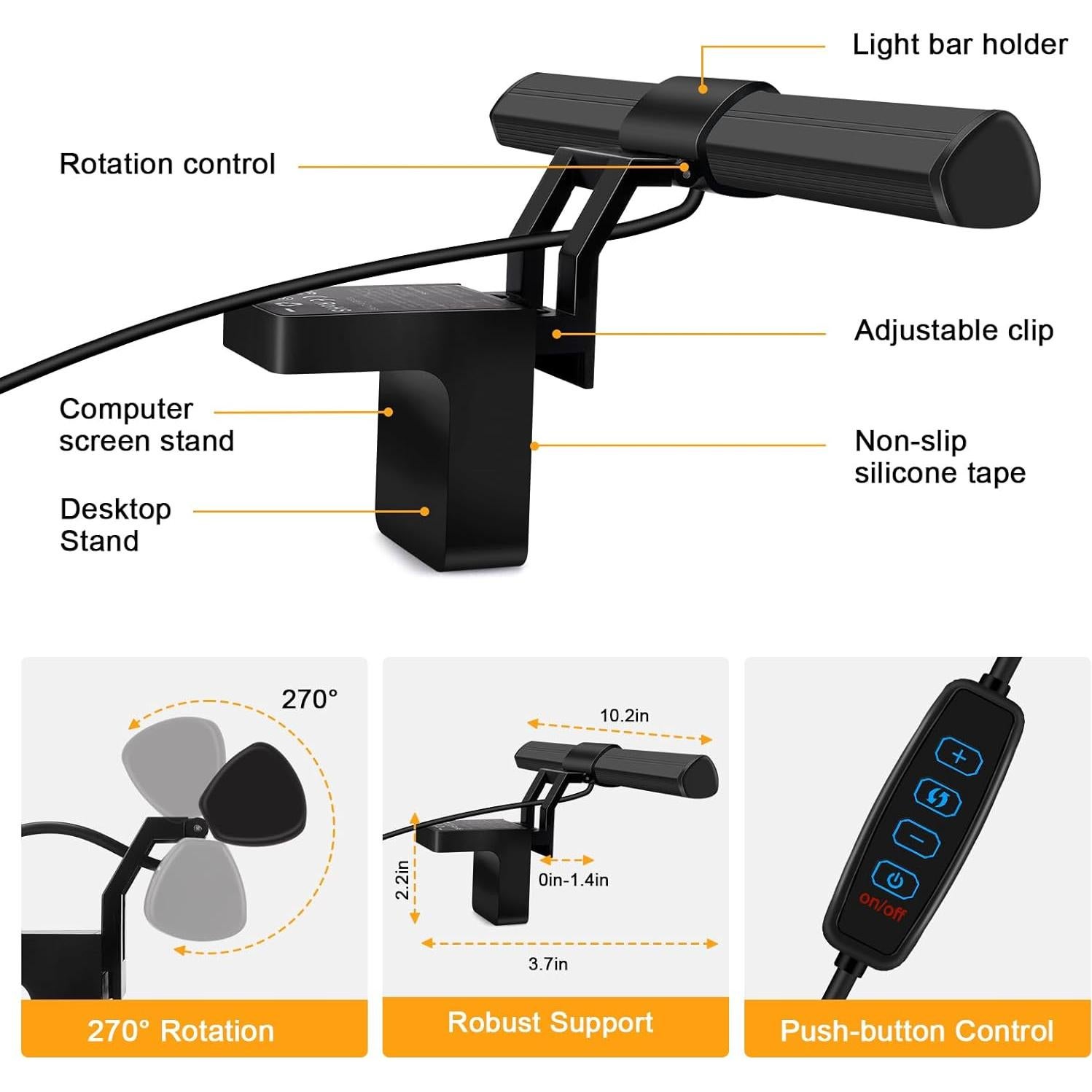 Luz LED para Videoconferencias Yeenhoopy R11, 3 Modos Ajustables