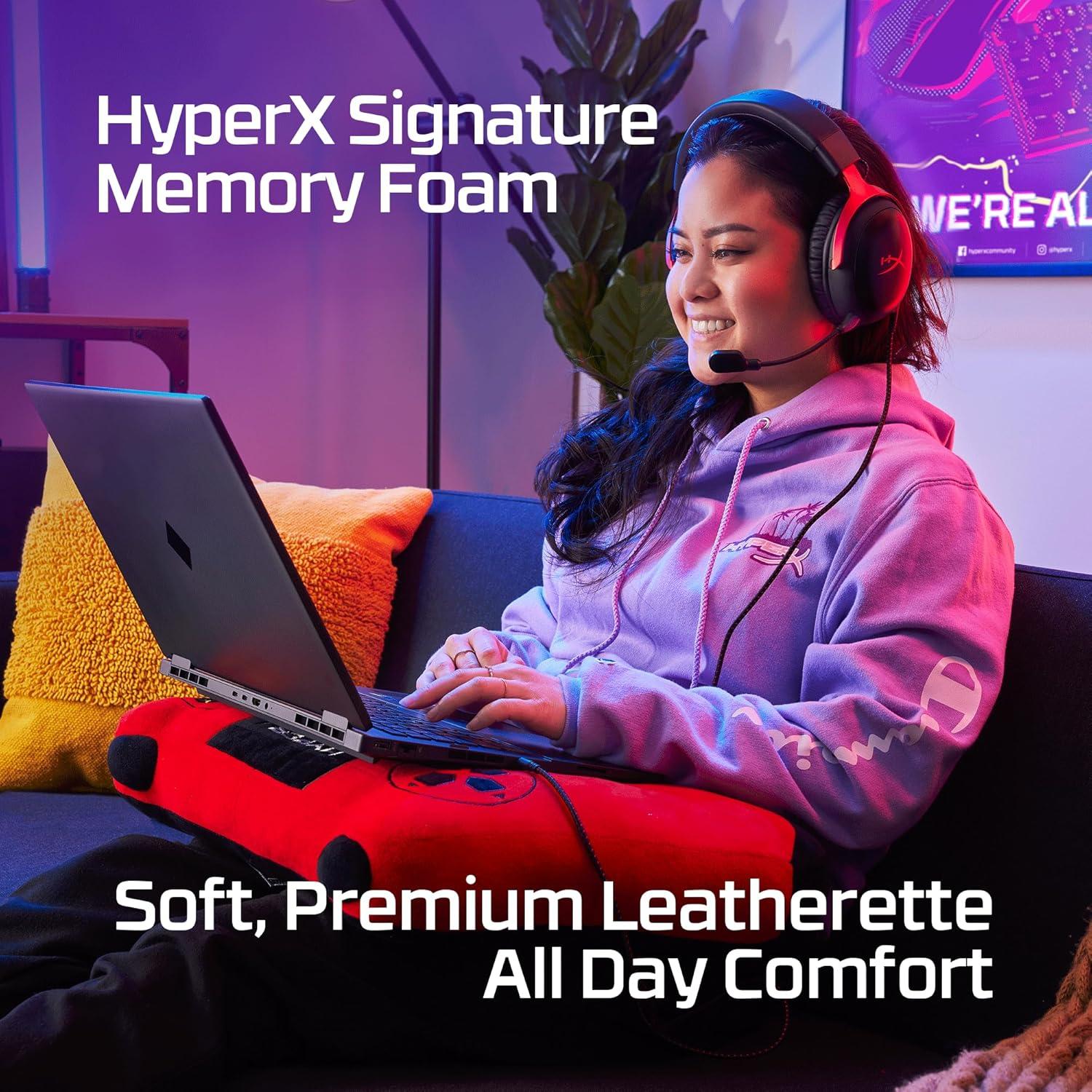 HyperX Cloud III 3.5mm Wired Gaming Headsets with Mic Noise Cancelling DTS Headphone:X Memory Foam 53mm Drivers​ Aluminum Frame for PC PS4 PS5 Xbox Nintendo Mac Mobile Gaming Headphones (Renewed)