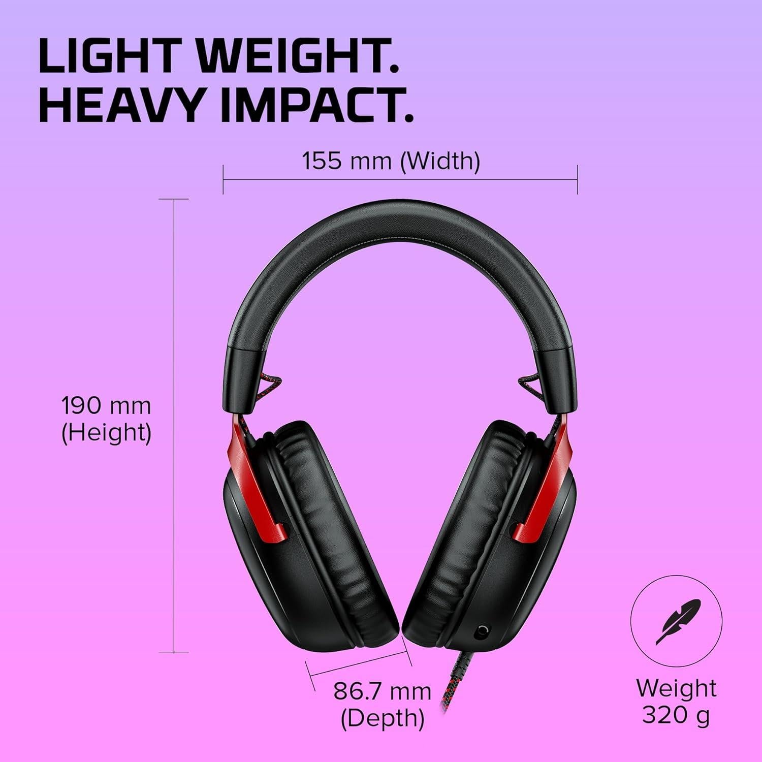 HyperX Cloud III 3.5mm Wired Gaming Headsets with Mic Noise Cancelling DTS Headphone:X Memory Foam 53mm Drivers​ Aluminum Frame for PC PS4 PS5 Xbox Nintendo Mac Mobile Gaming Headphones (Renewed)