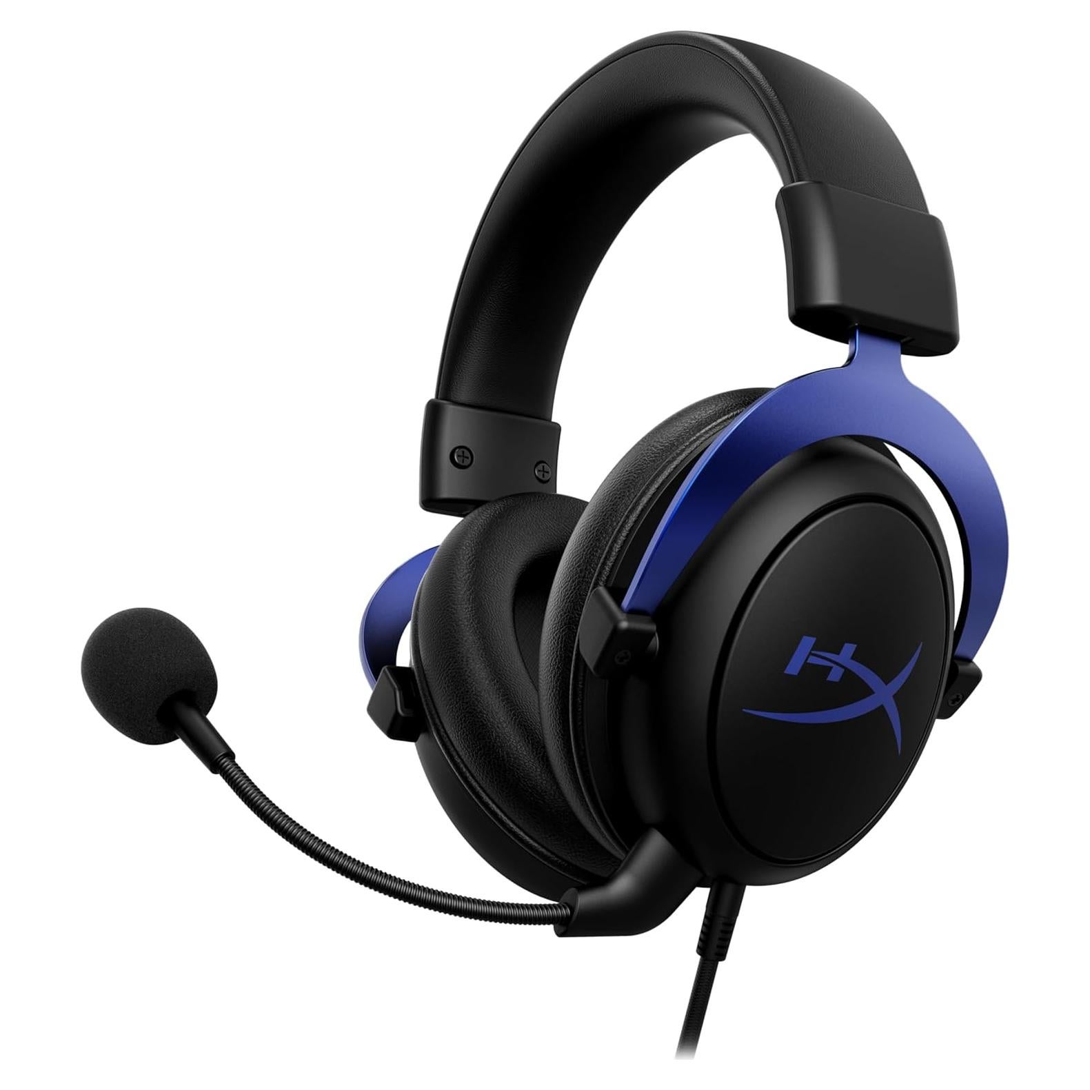 Auriculares HyperX Cloud Azul con micrófono desmontable