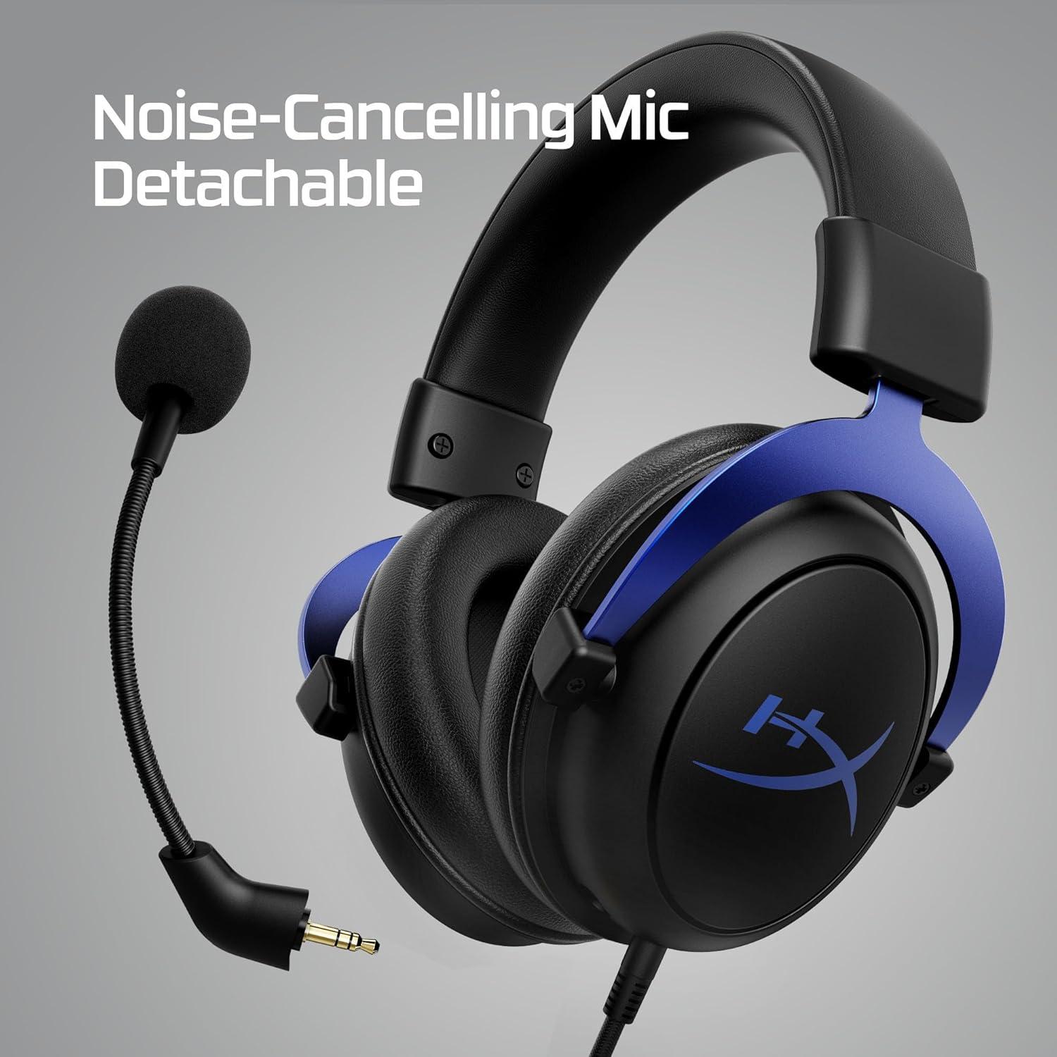 Auriculares HyperX Cloud Azul con micrófono desmontable