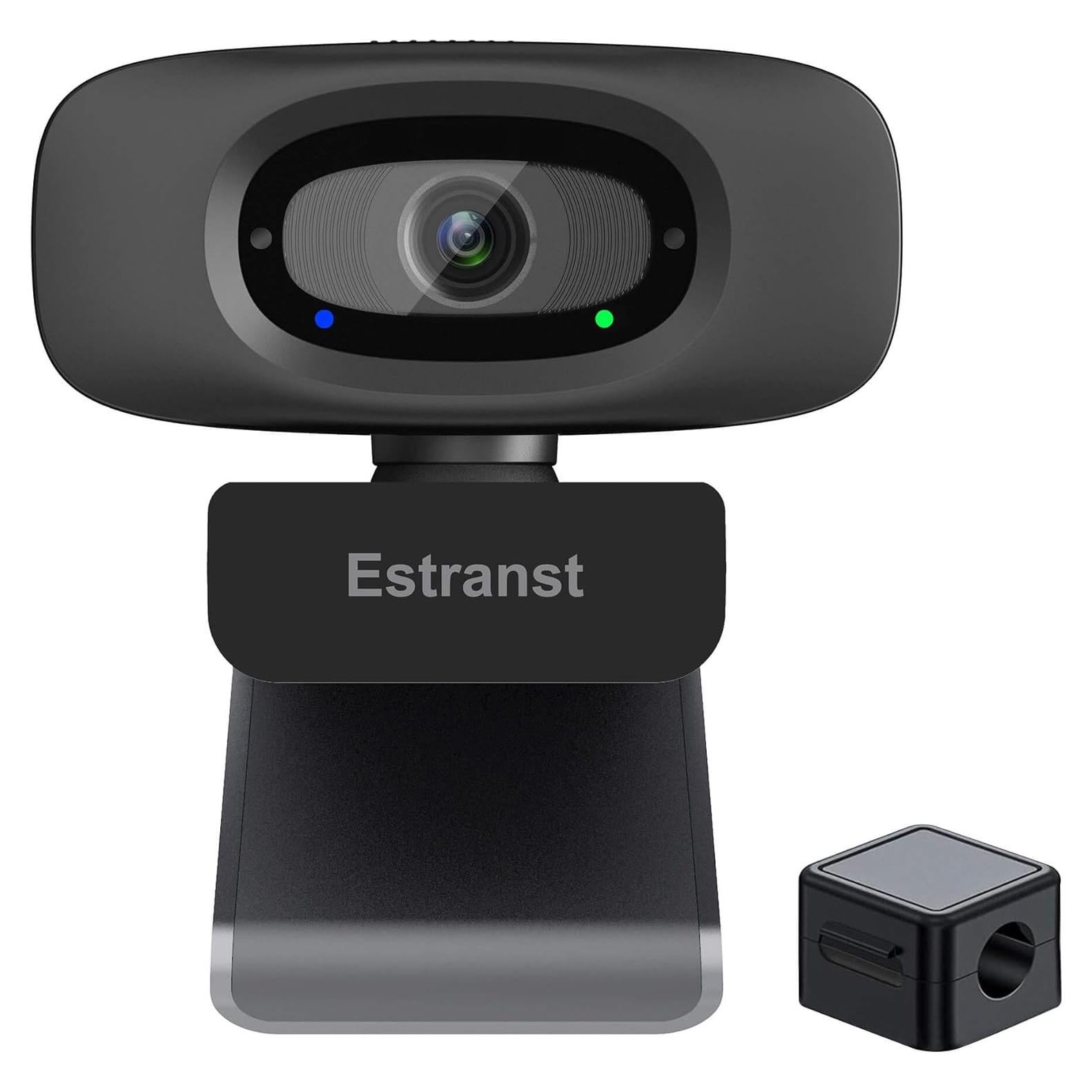 Cámara Web 2K Estranst con Micrófono y Tapa de Privacidad