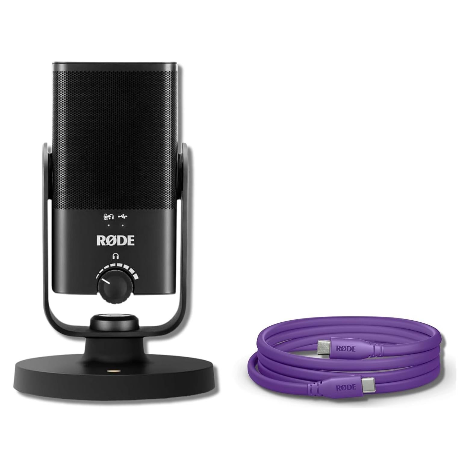 Micrófono USB Rode NT-USB Mini con Cable SC17 para Podcasting