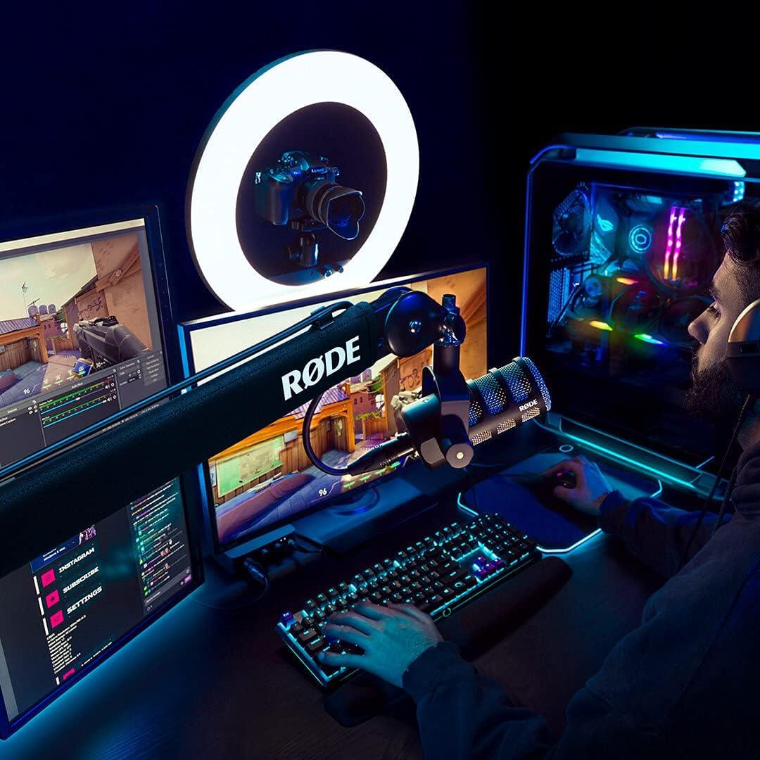 Brazo de Estudio Rode PSA1+ para Podcasting y Streaming con Filtro Antipop