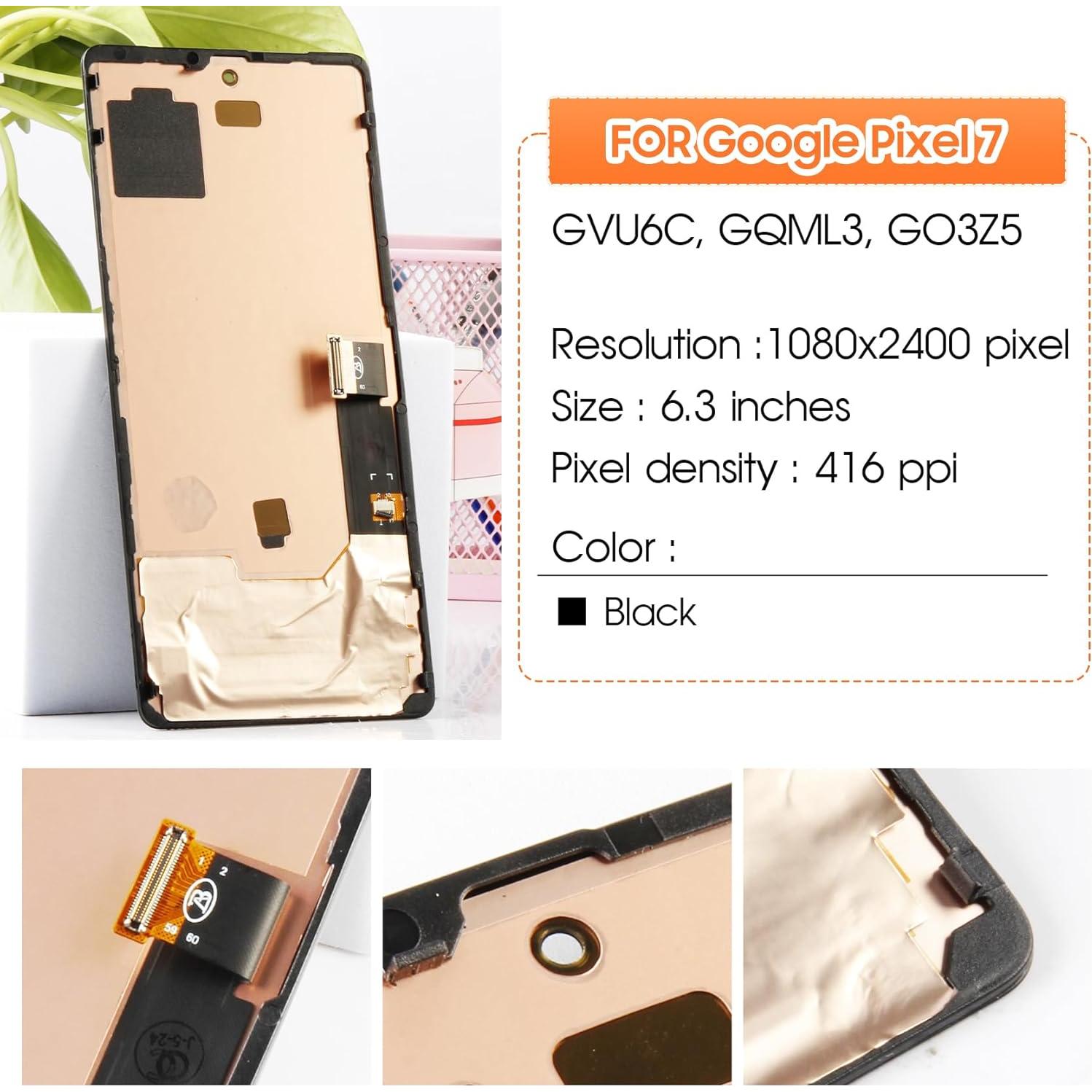 Pantalla LCD Reemplazo Google Pixel 7 5G Sin Marco Negro