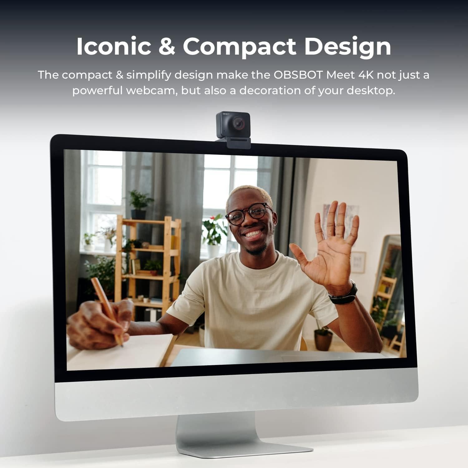 Cámara Web OBSBOT Meet 4K con IA, Enfoque Automático y HDR