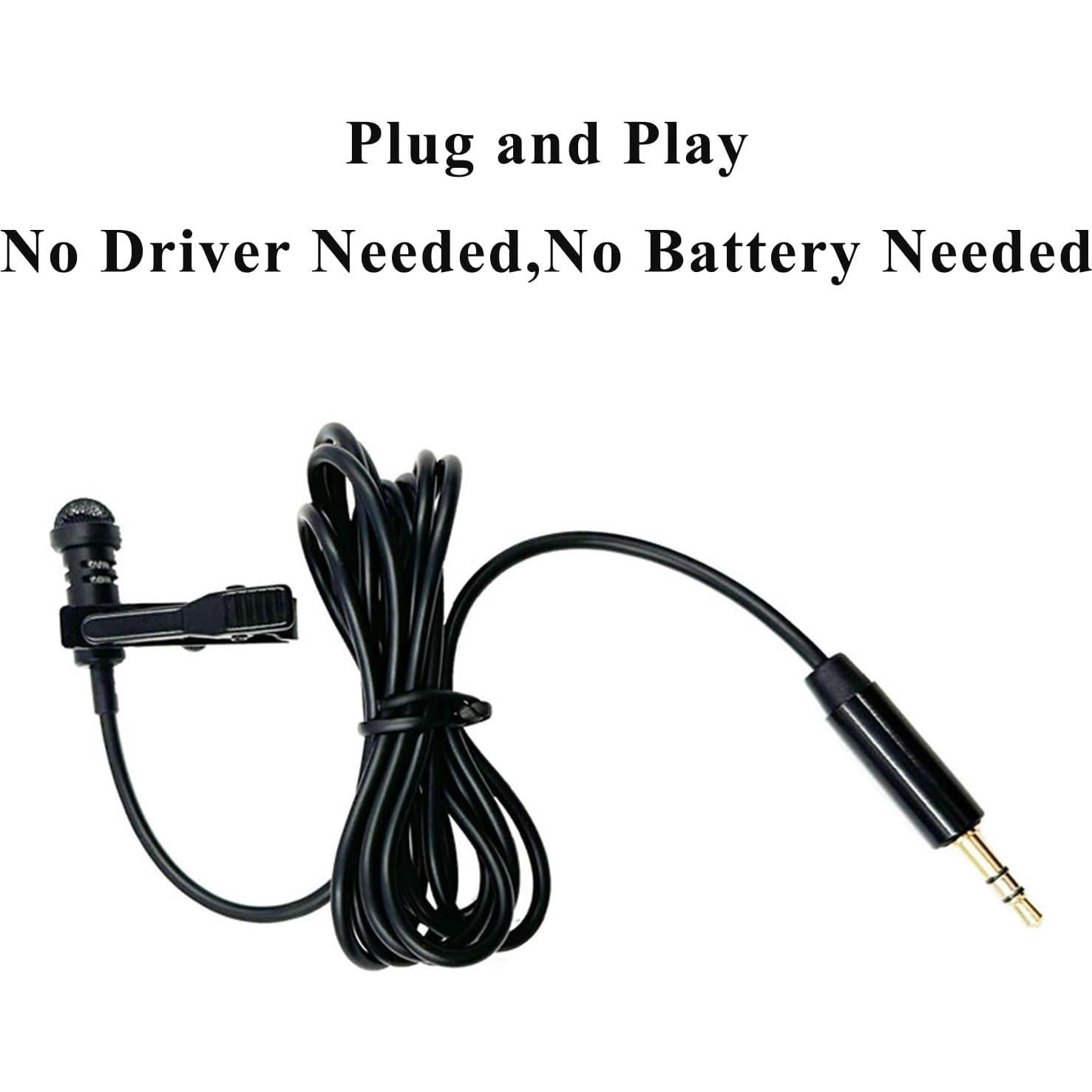 Micrófono Lavalier NewTH 3.5mm Omnidireccional para Vlog