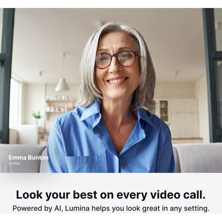 Cámara Web 4K LUMINA LX011 Gris Atómico con IA y Micrófonos