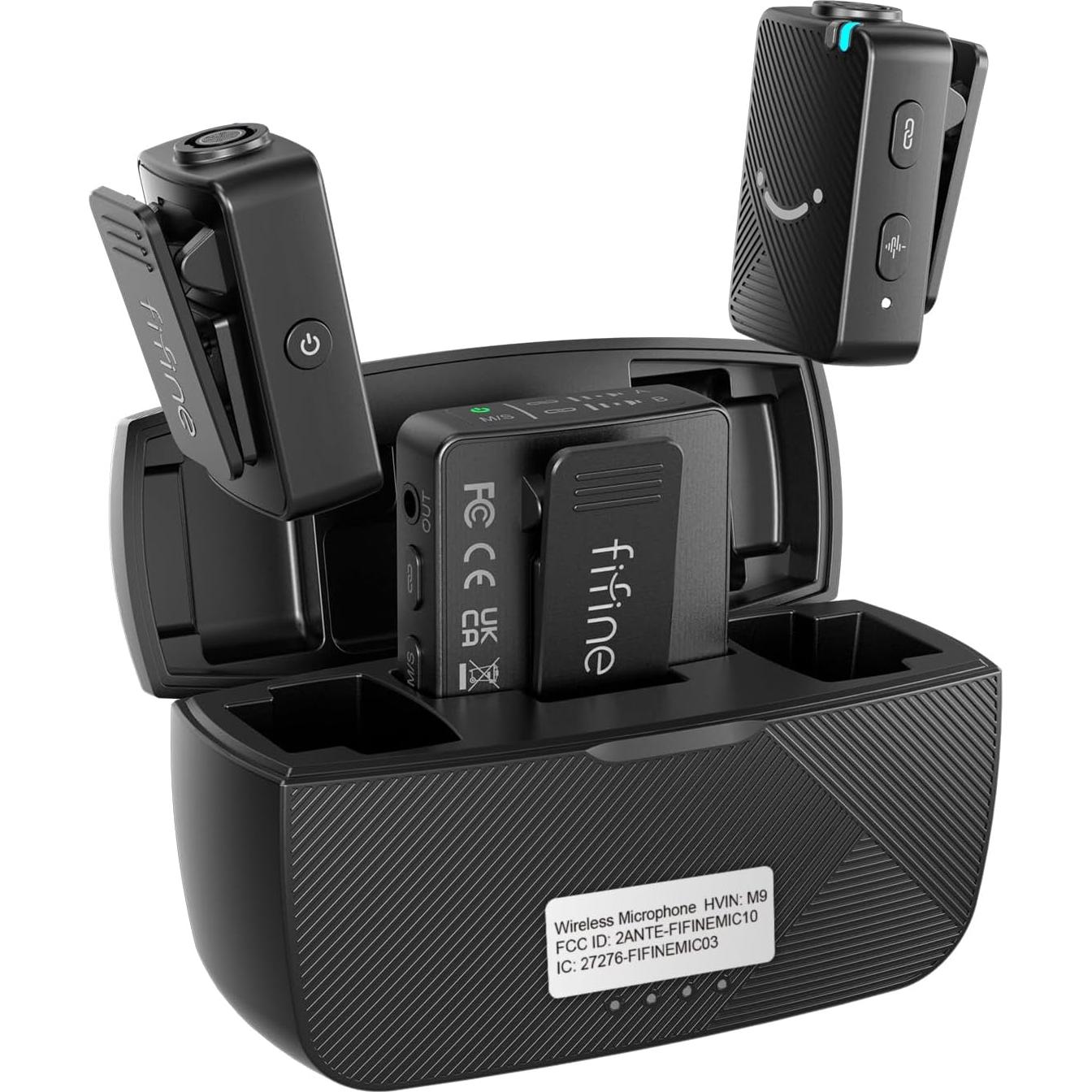 Micrófono Lavalier Inalámbrico FIFINE M9 para iPhone y Android