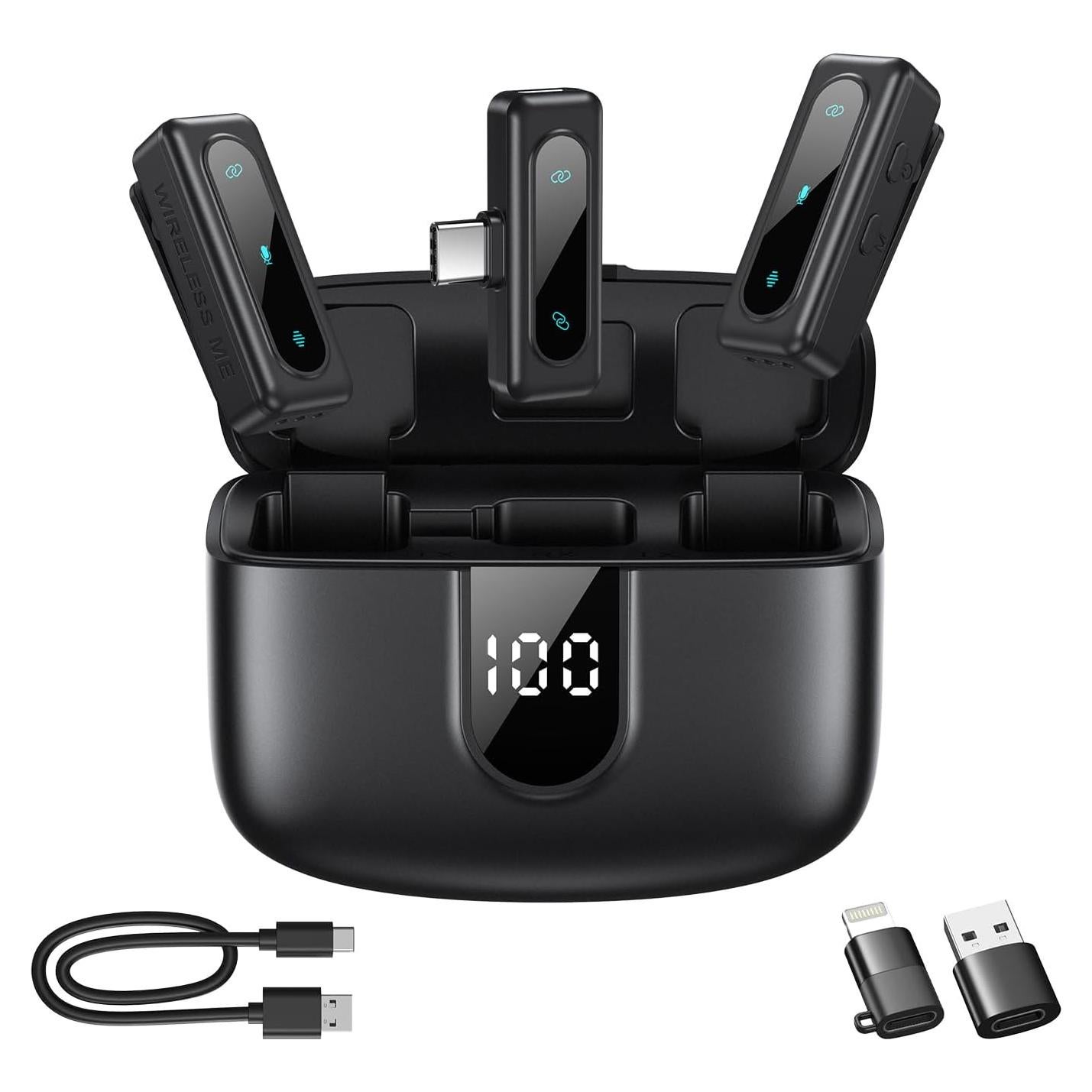 Micrófono Lavalier Inalámbrico WARM BOX USB-C 24H Batería