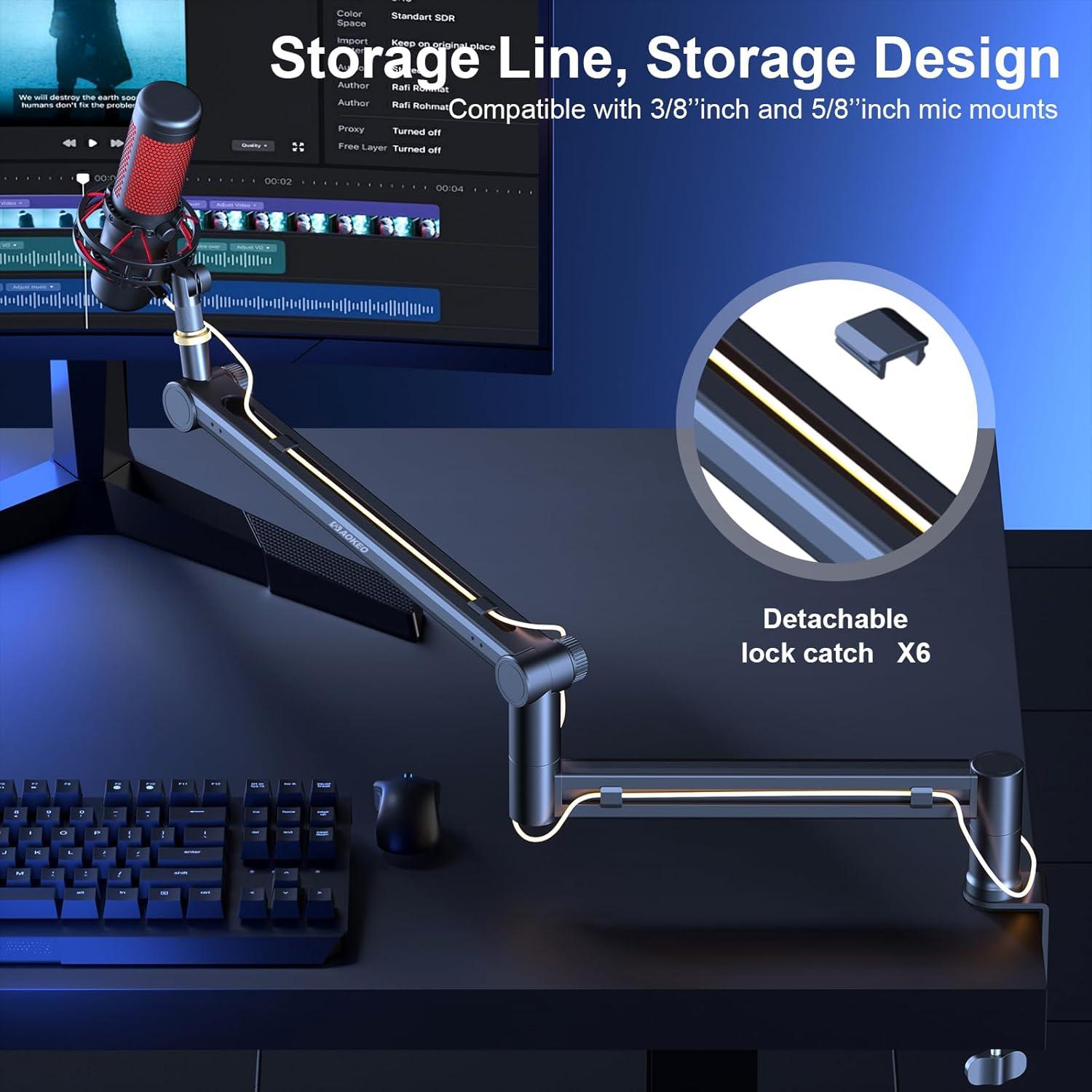 Brazo de Micrófono Aokeo AK-58 Ajustable para Escritorio