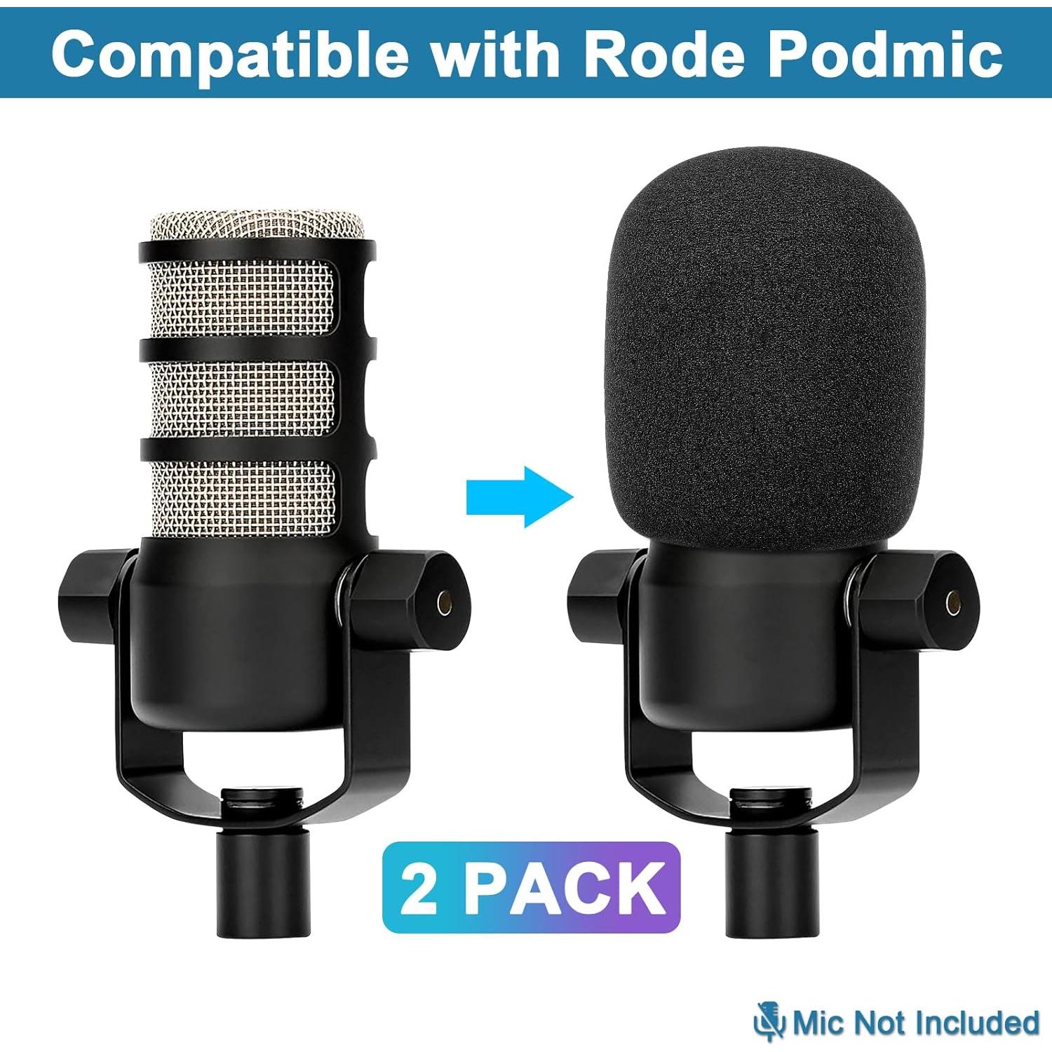 Pantalla contra viento 2Pack para micrófono Rode Podmic
