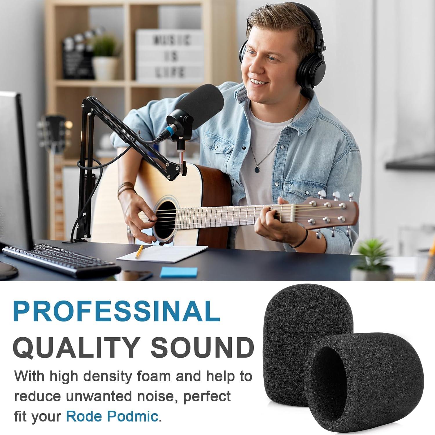 Pantalla contra viento 2Pack para micrófono Rode Podmic