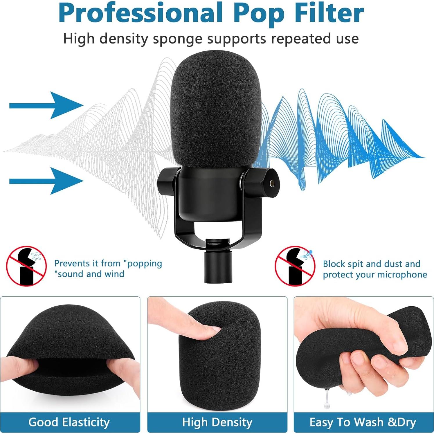 Pantalla contra viento 2Pack para micrófono Rode Podmic