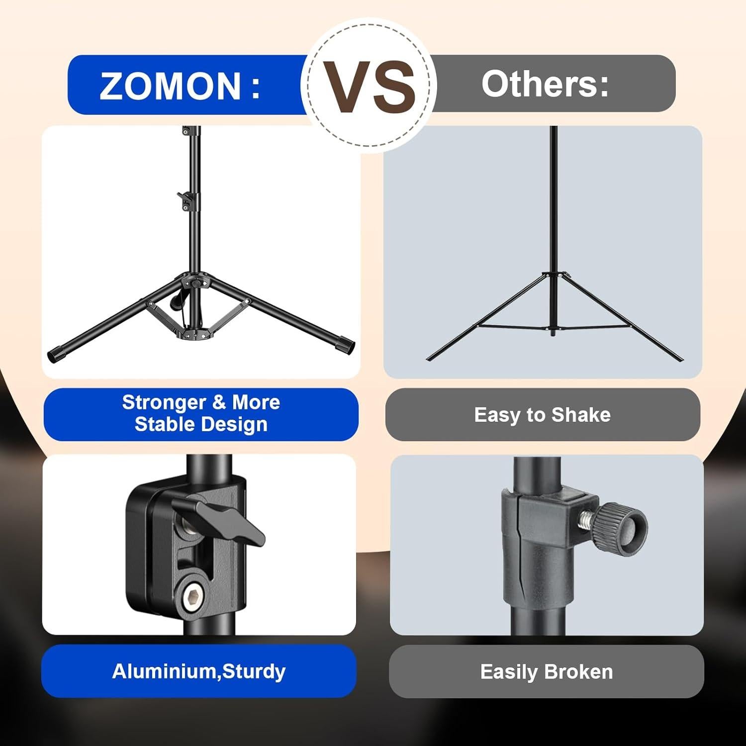 Soporte de Micrófono Ajustable M-2 con Brazo de Trípode y Clips