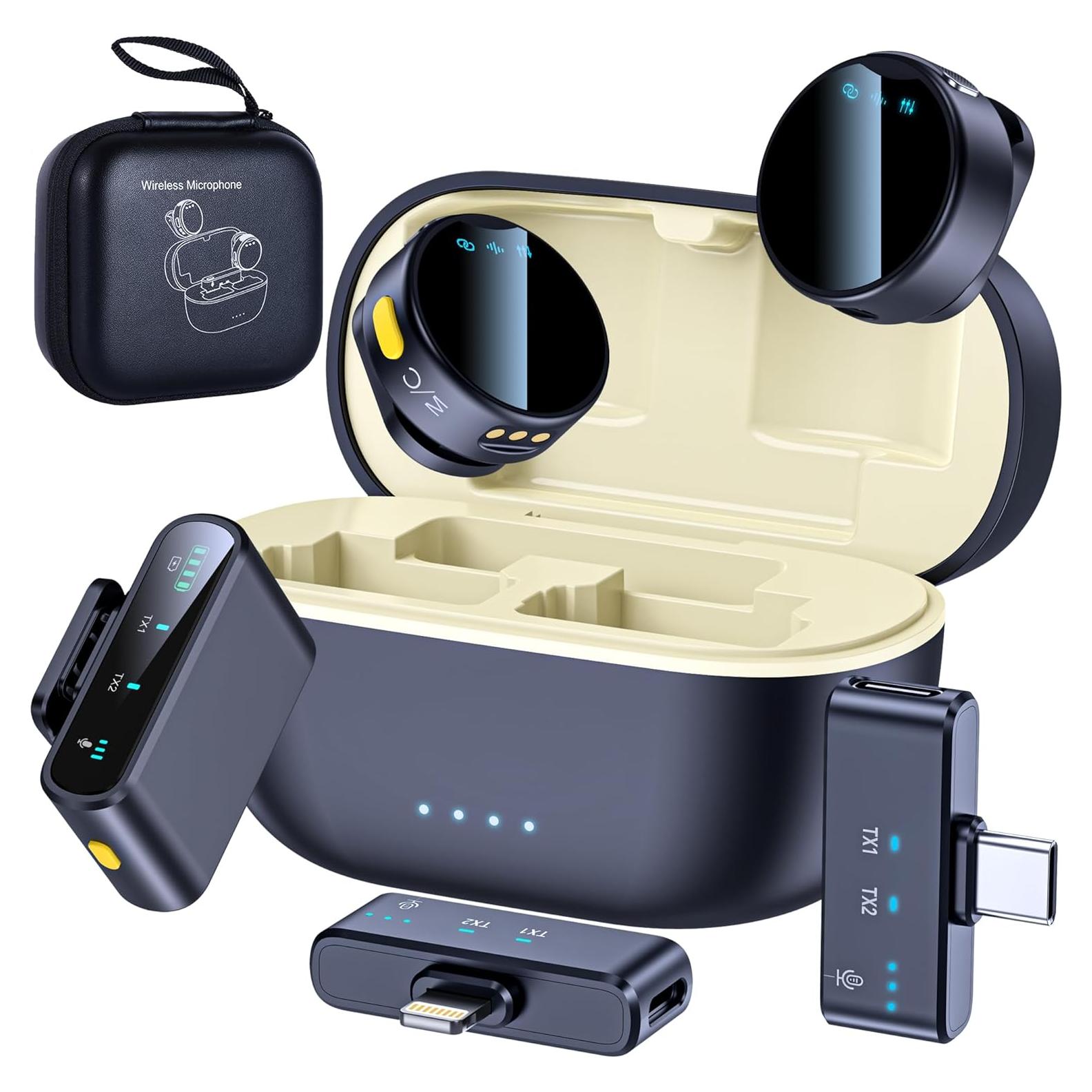 Micrófono Lavalier Inalámbrico JMZOEY para Teléfono y Cámara