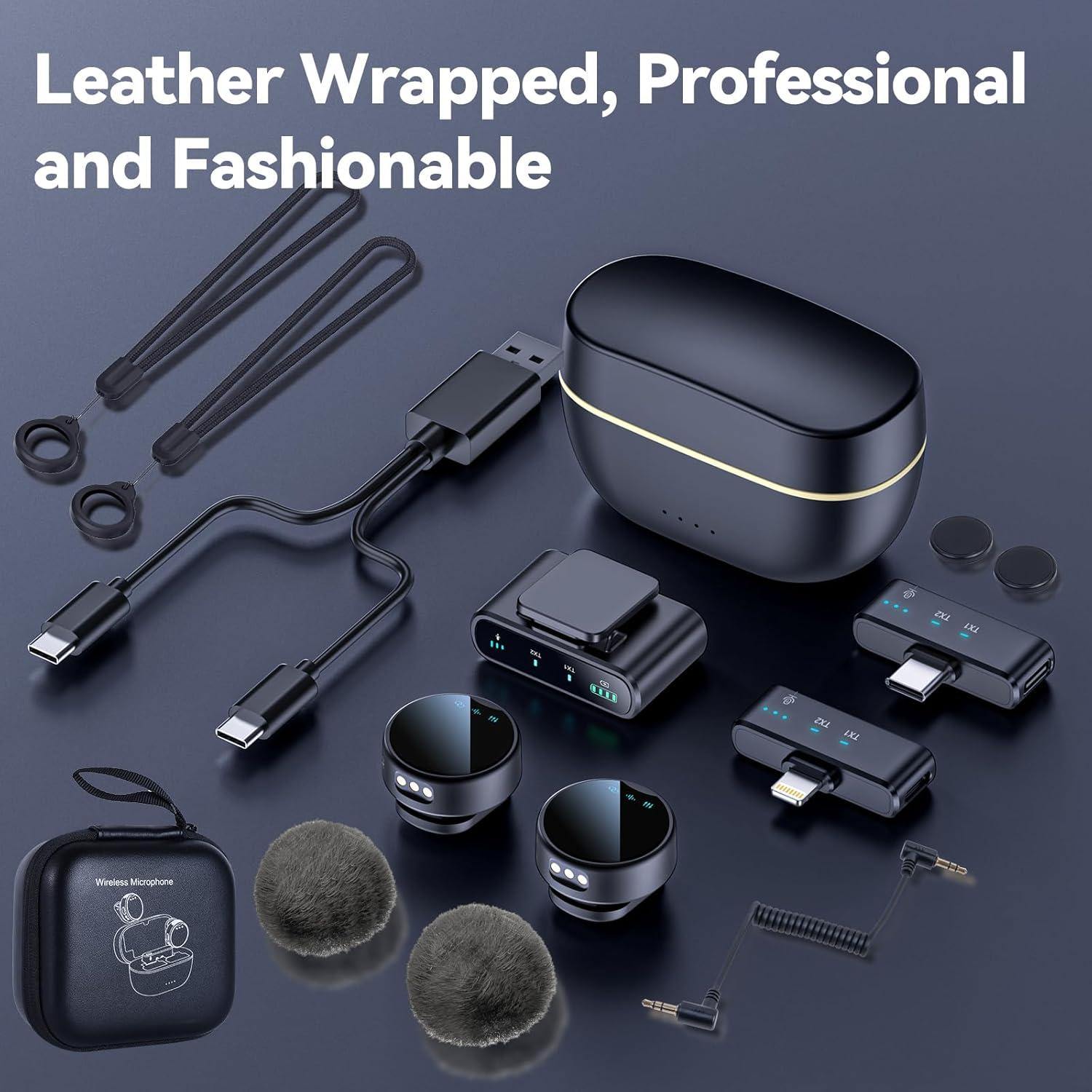 Micrófono Lavalier Inalámbrico JMZOEY para Teléfono y Cámara