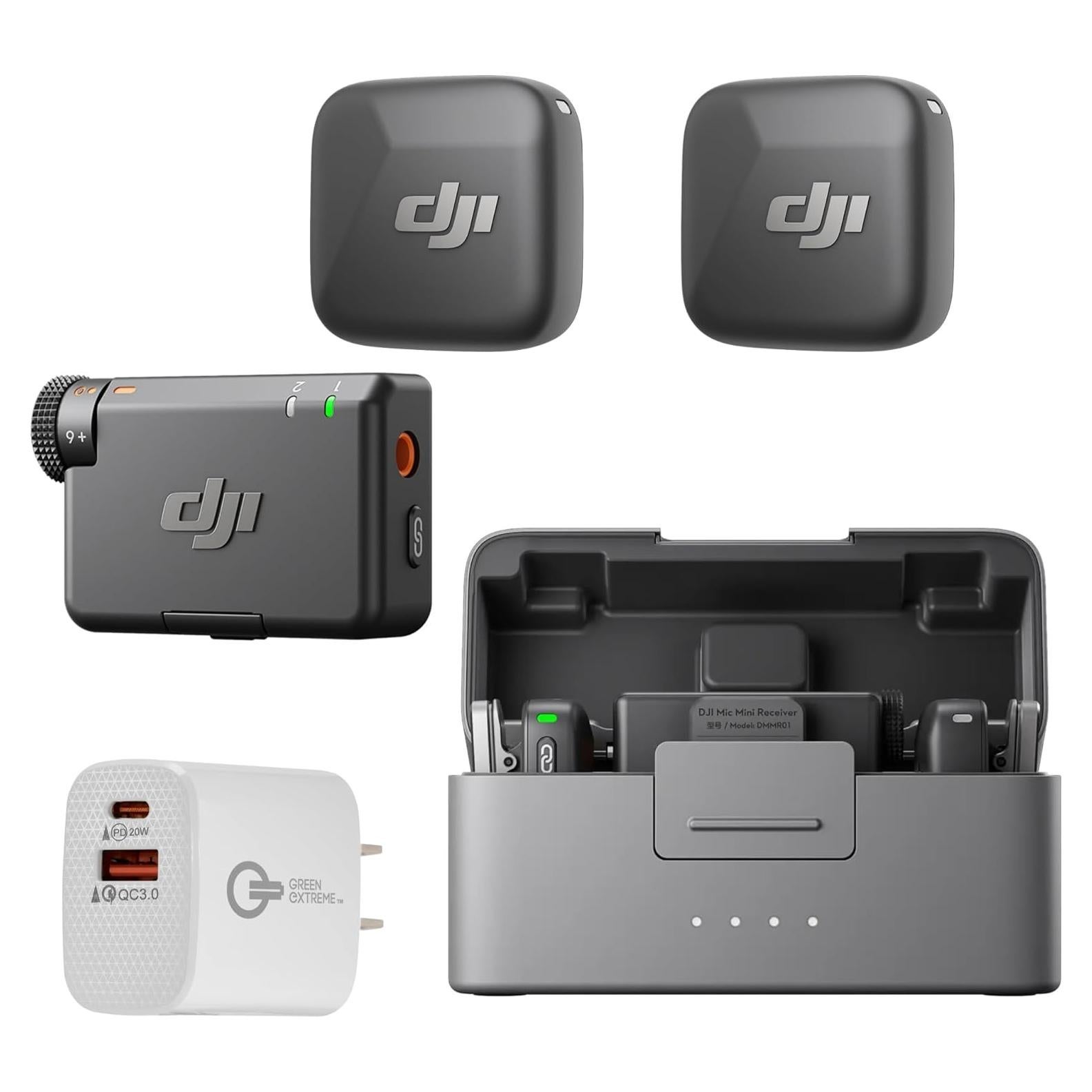 Micrófono Inalámbrico DJI Mic Mini - 2 TX + 1 RX, 48h Batería