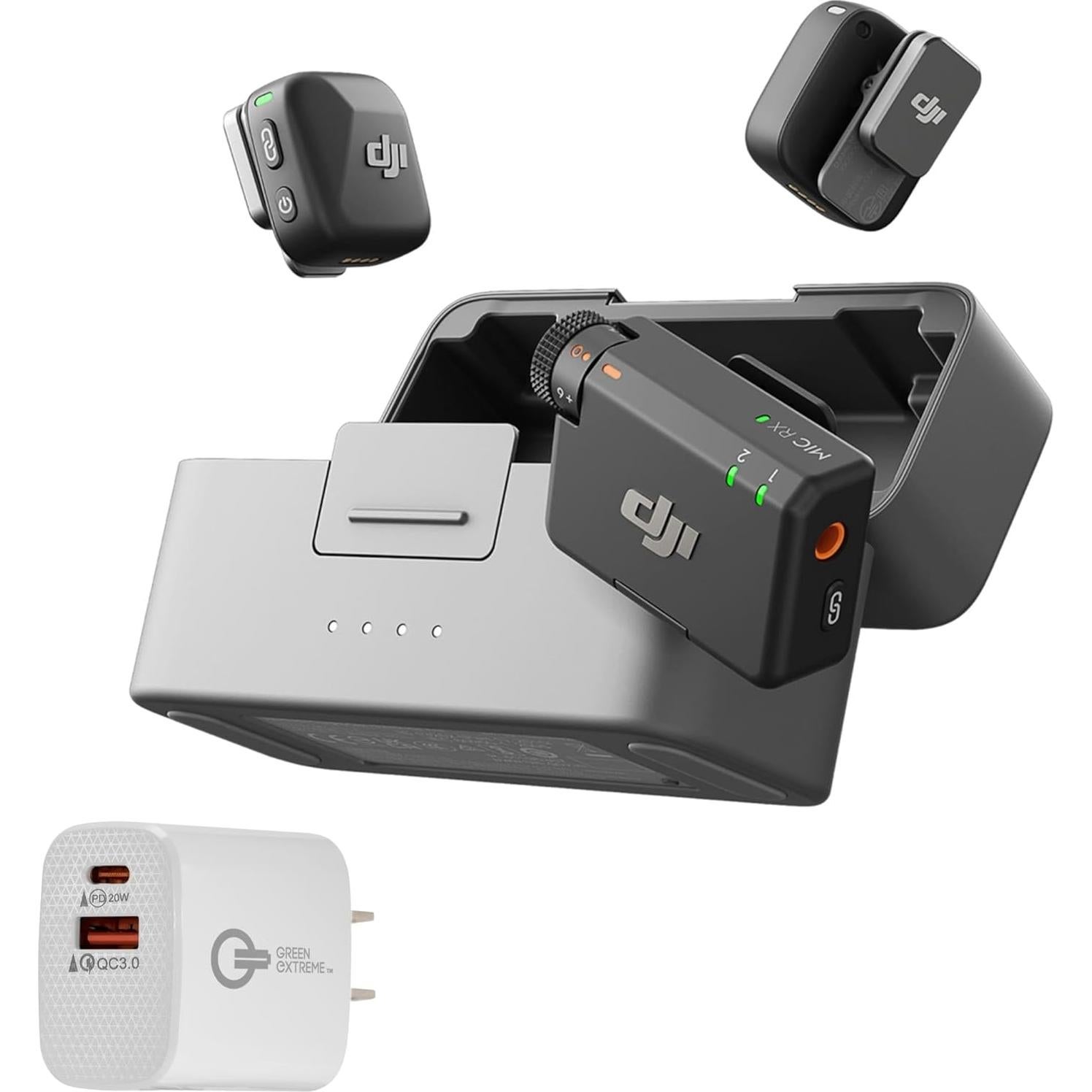 Micrófono Inalámbrico DJI Mic Mini - 2 TX + 1 RX, 48h Batería