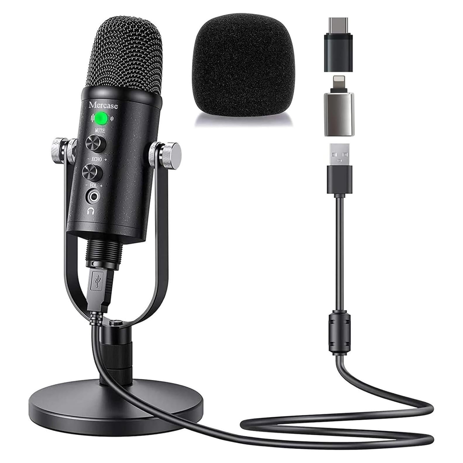Micrófono de Condensador USB Mercase BM-86 para Podcasting