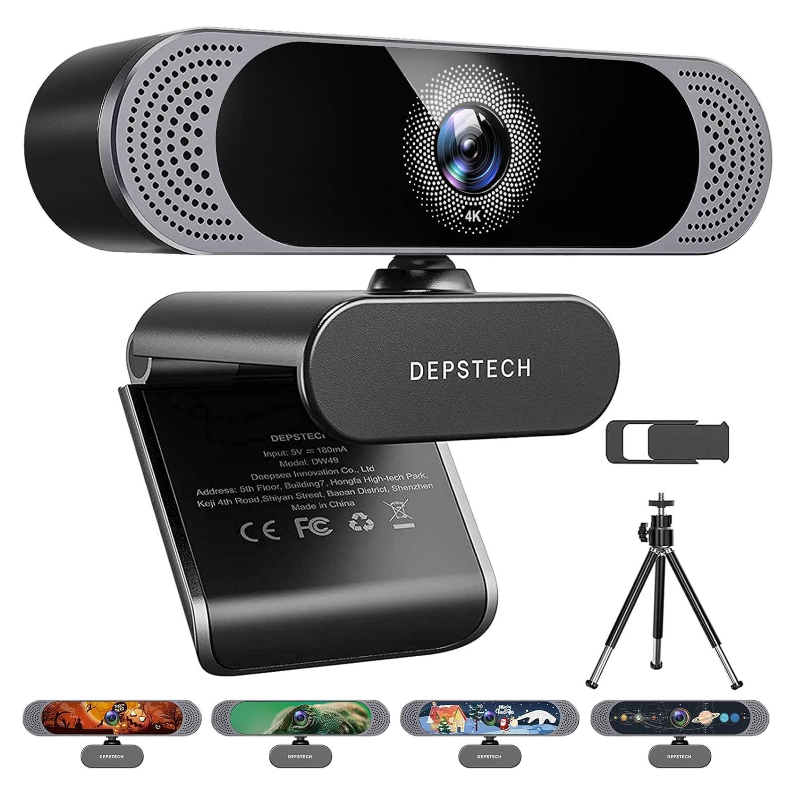 Webcam 4K DEPSTECH DW49 con Autofoco y Micrófono Dual