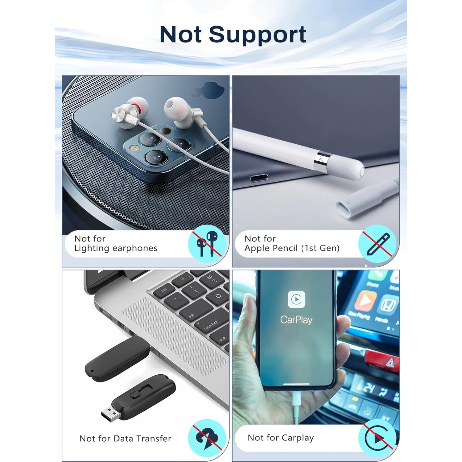 Adaptador de Micrófono USB C a Lightning TiMOVO - Paquete de 2