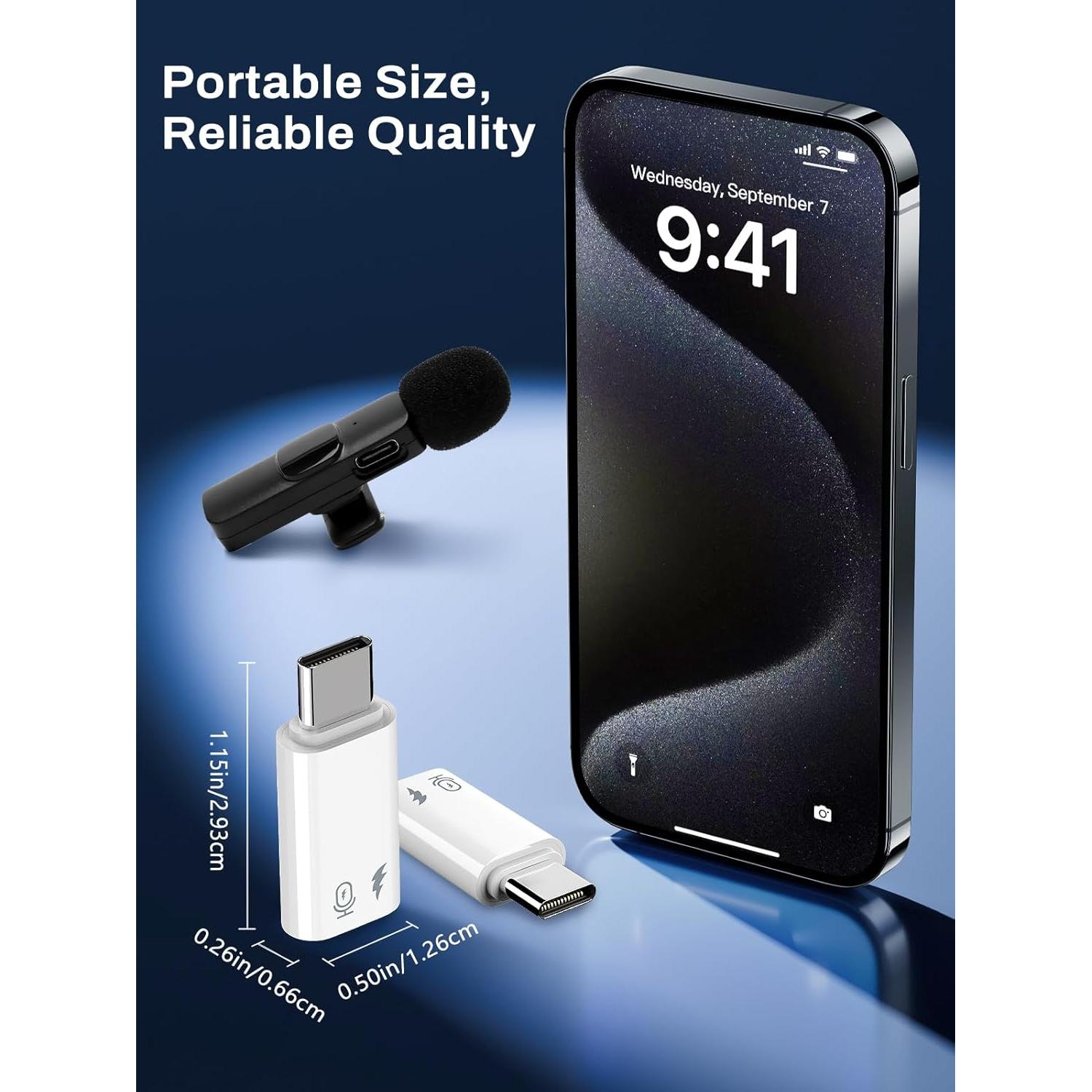 Adaptador de Micrófono USB C a Lightning TiMOVO - Paquete de 2