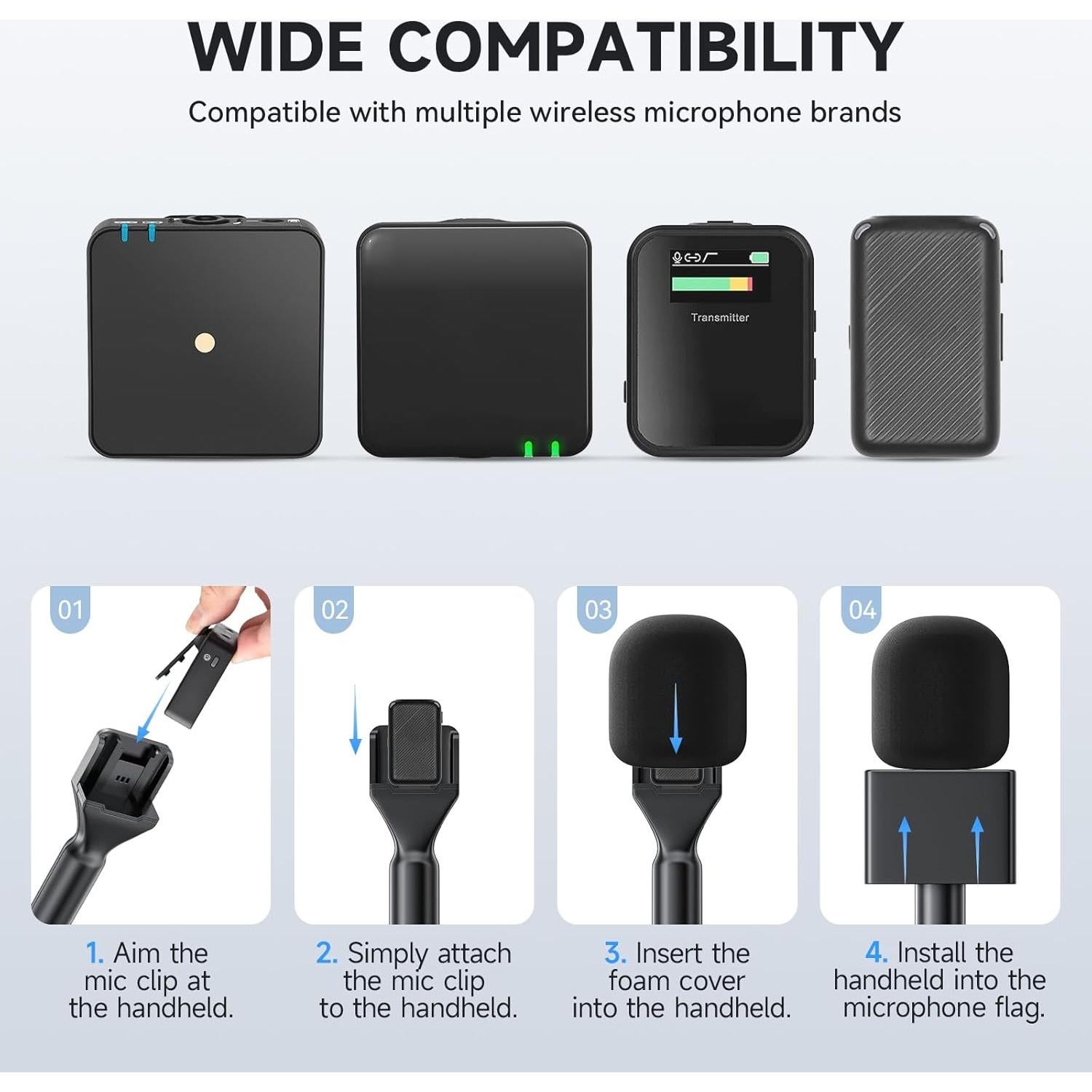 Soporte de Micrófono Inalámbrico Melonare MH-30 con Cubiertas