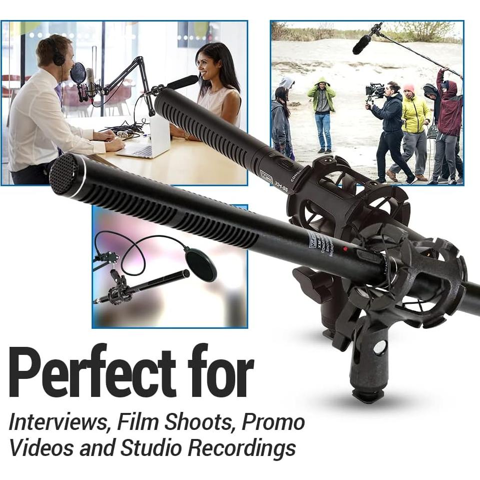 Kit de Micrófono Direccional VidPro XM-88, 13 Piezas, Aluminio