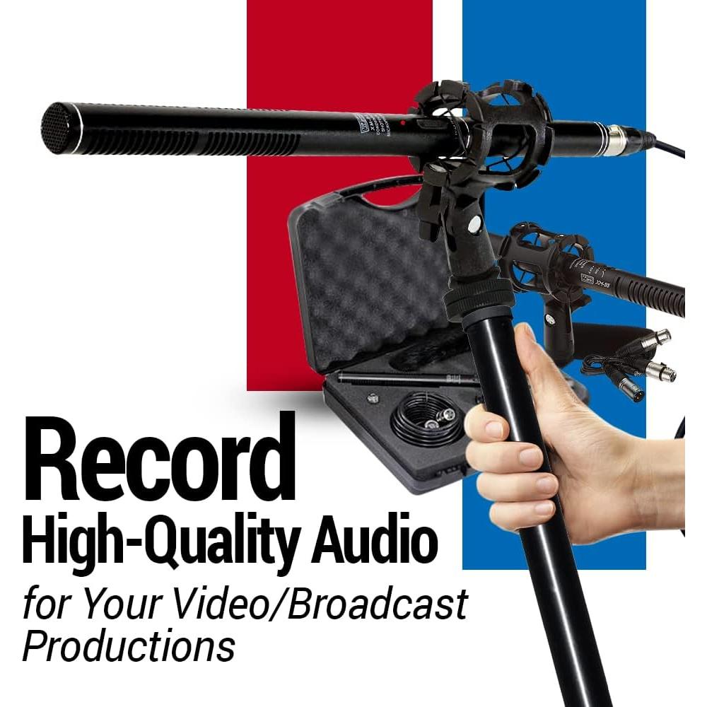 Kit de Micrófono Direccional VidPro XM-88, 13 Piezas, Aluminio