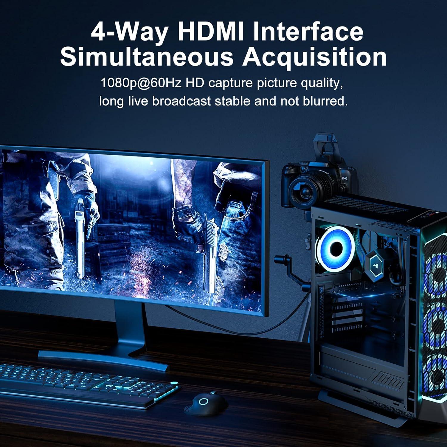 Tarjeta de Captura de Video ACASIS 4K HDMI PCIe 1080p 60fps