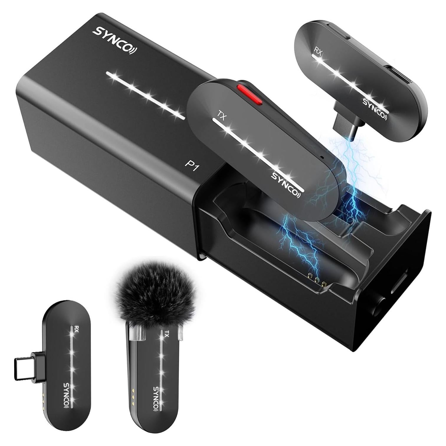 Micrófono Lavalier Inalámbrico SYNCO P1ST USB-C para Smartphone