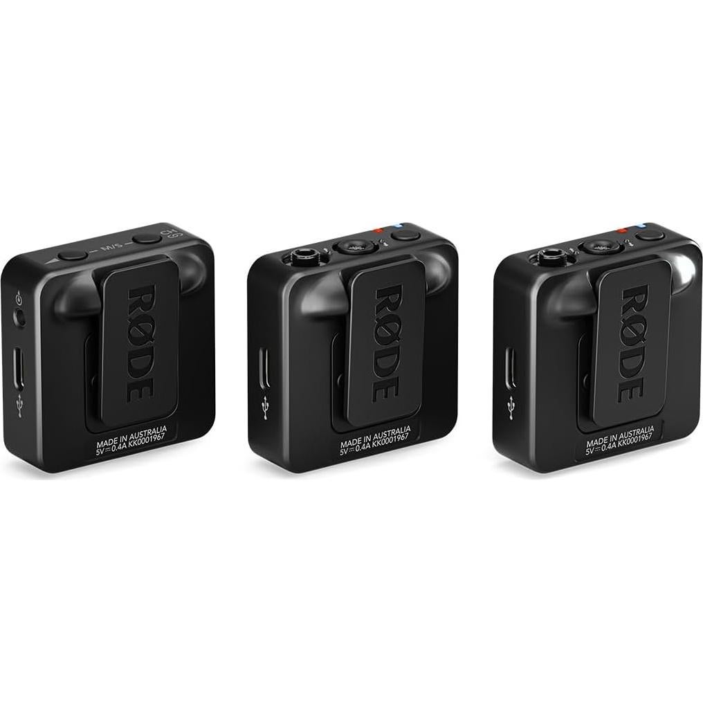 RØDE Wireless GO (Gen 3) Compact Wireless Mic - Pristine Audio, 32-bit Float Recording, Automatic Level Control, for Phones, Cameras and Computers Bundle with 2X Turnstile Audio Lavalier Microphone